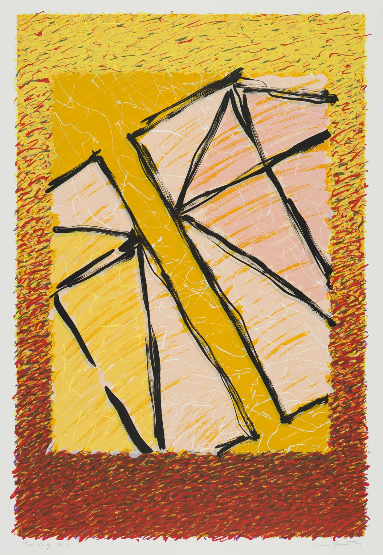Two Play 1993, 14-c screenprint, 41" x 28.5", ed: 22, $1250.