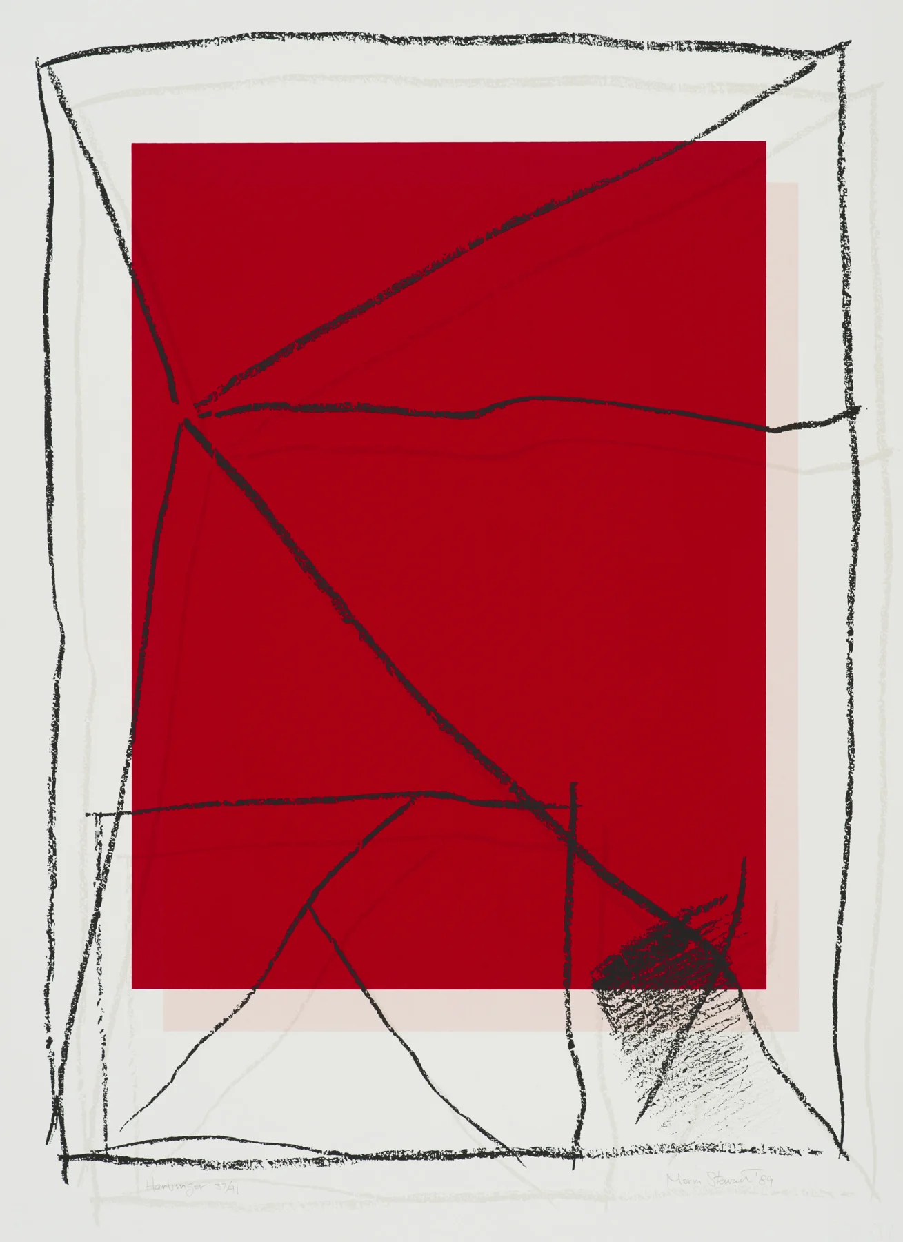 Harbinger 1989, 5-c screenprint, 30" x 22", ed: 41, $1500. (rare)