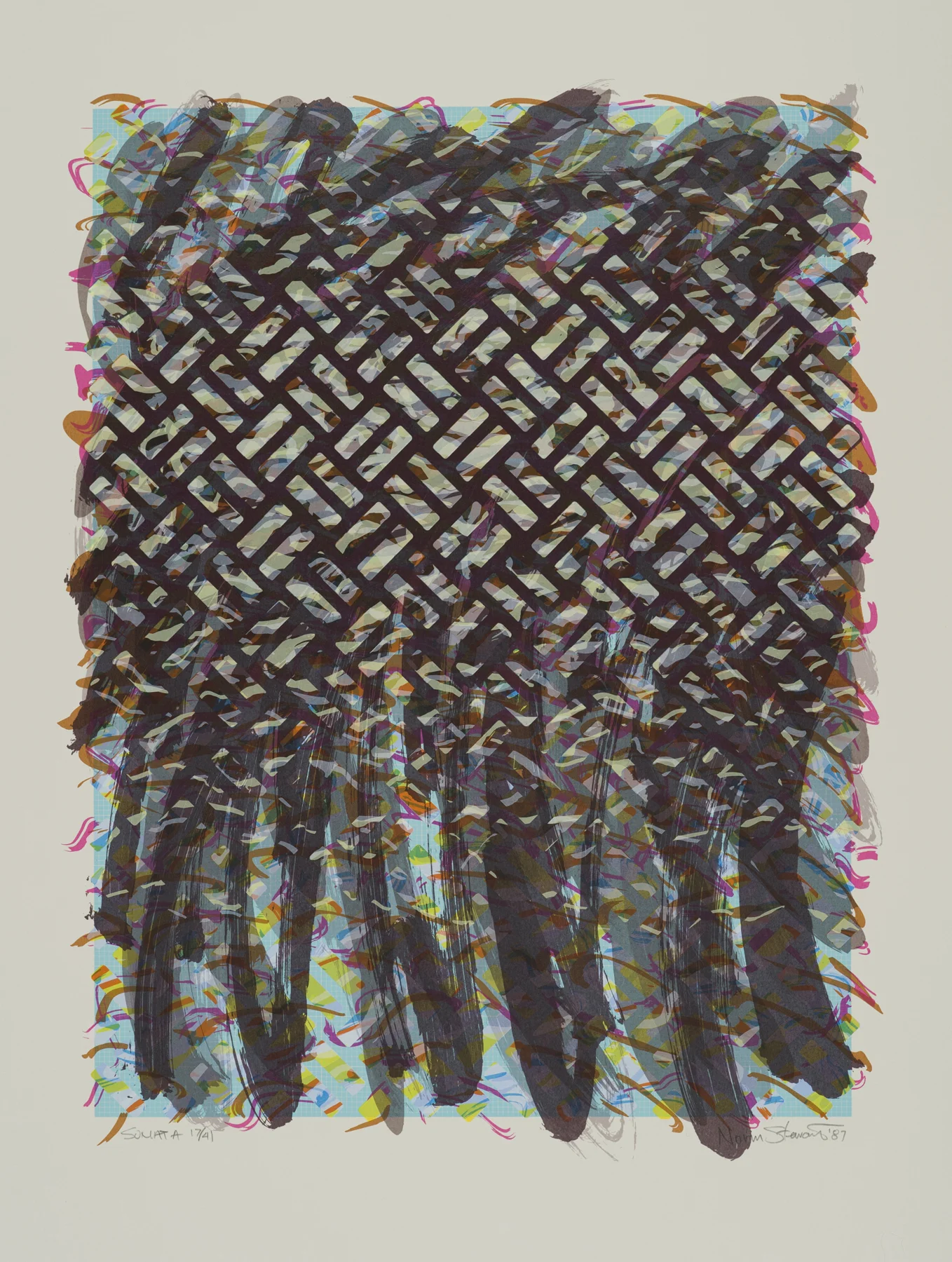 Sonata 1987, 14-c screenprint, 26" x 20", ed: 41, $1000.