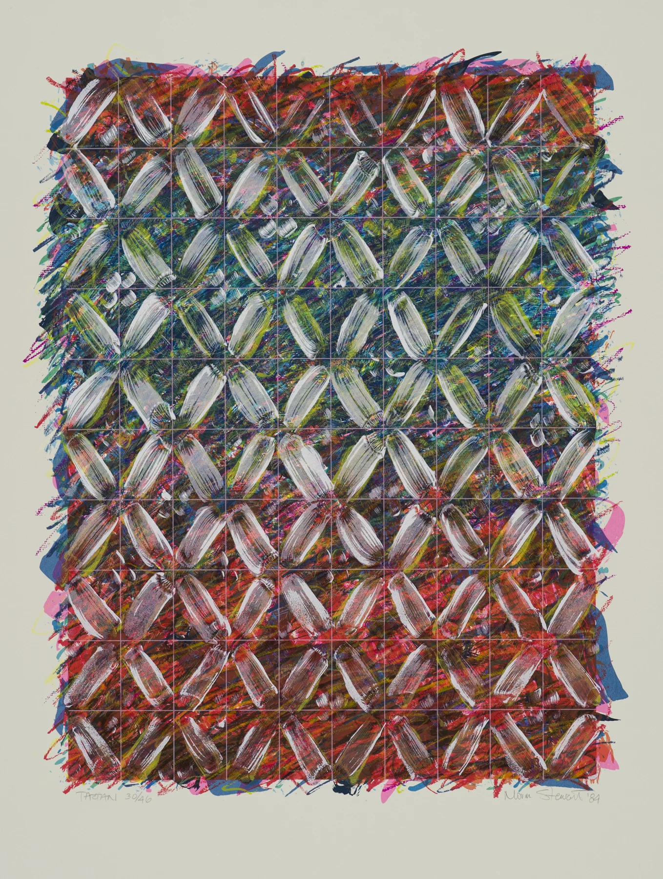 Tartan 1984, 27-c screenprint, 26" x 20", ed: 46, $1000.