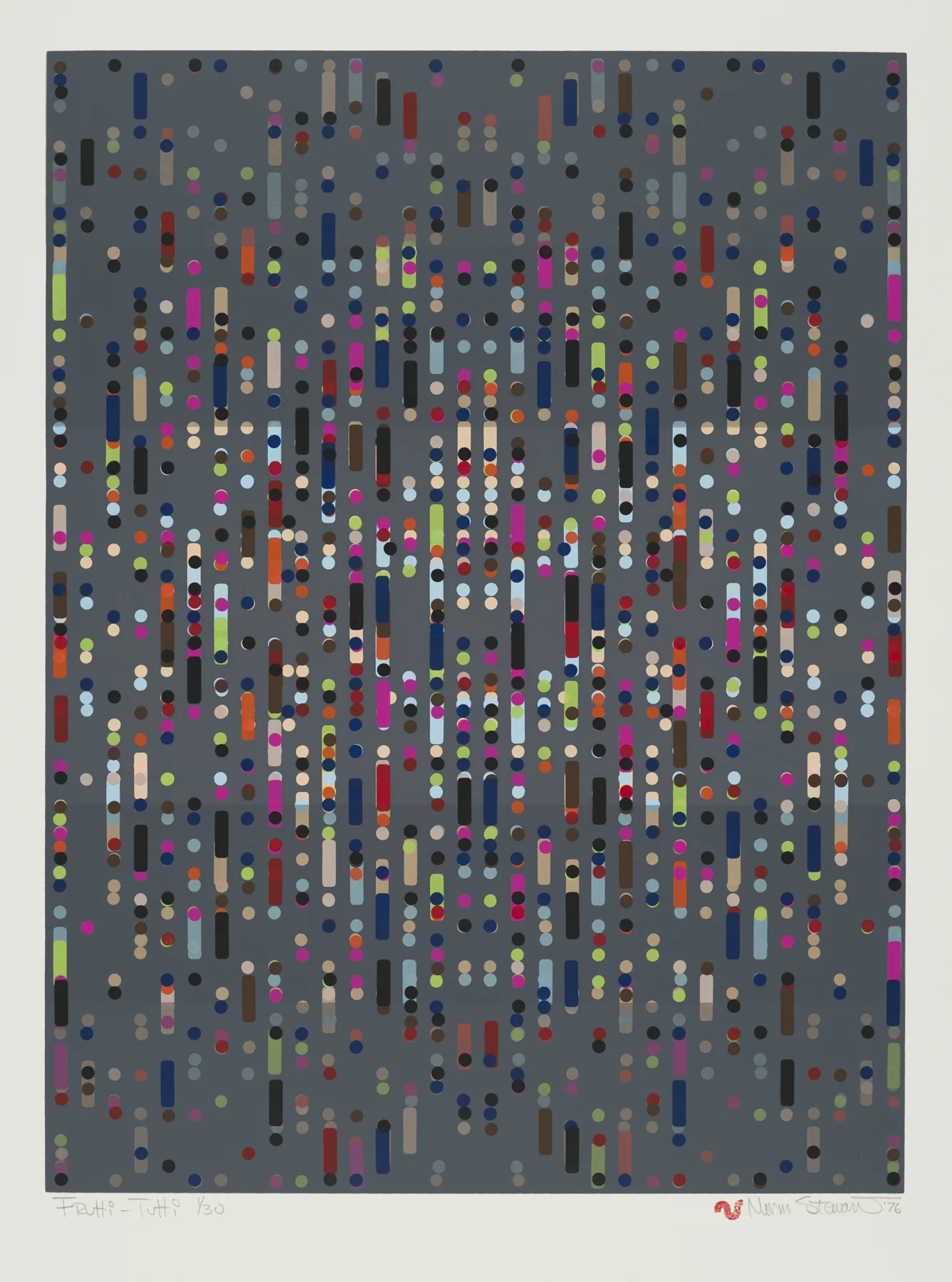 Frutti-Tutti 1976, 13-c screenprint, 26” x 19”, ed: 30, $1000.