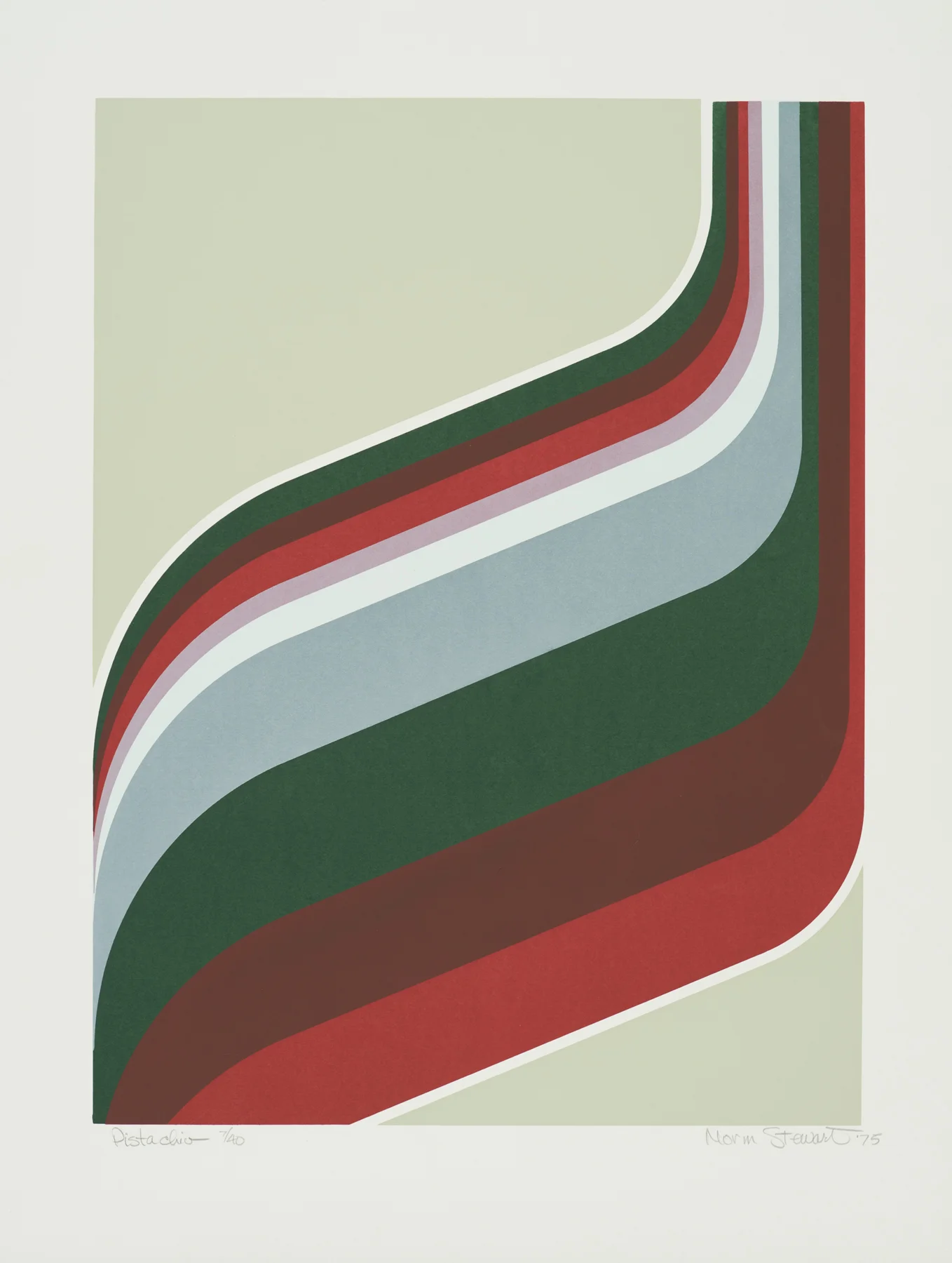 Pistachio 1975, screenprint, 26” x 20”, ed: 40, POR