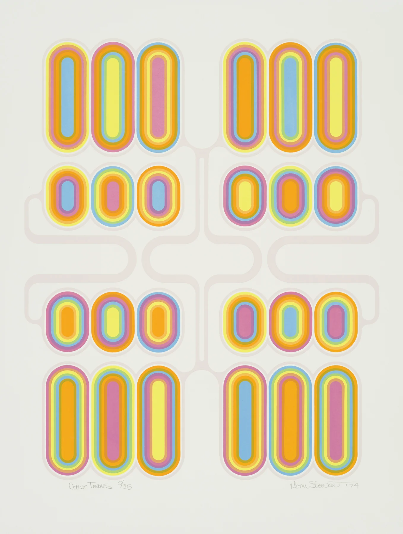Colour Teams 1974, screenprint, 26” x 20”, ed: 35, POR