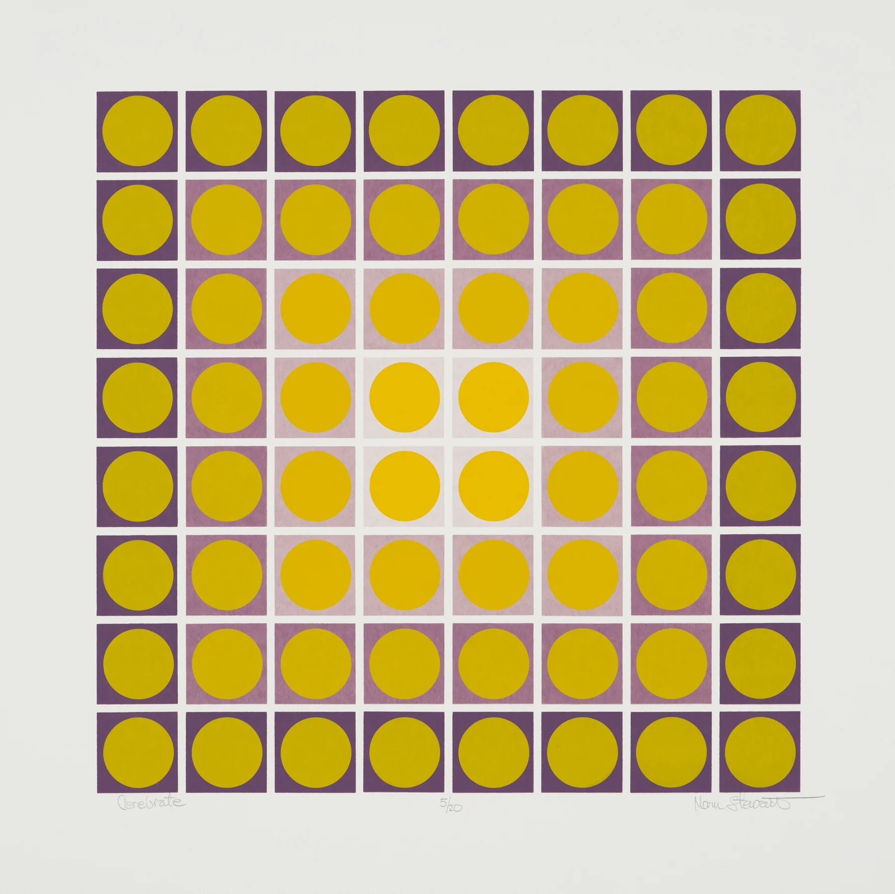 Cerebrate 1972, screenprint, 20” x 20”, ed: 20, POR