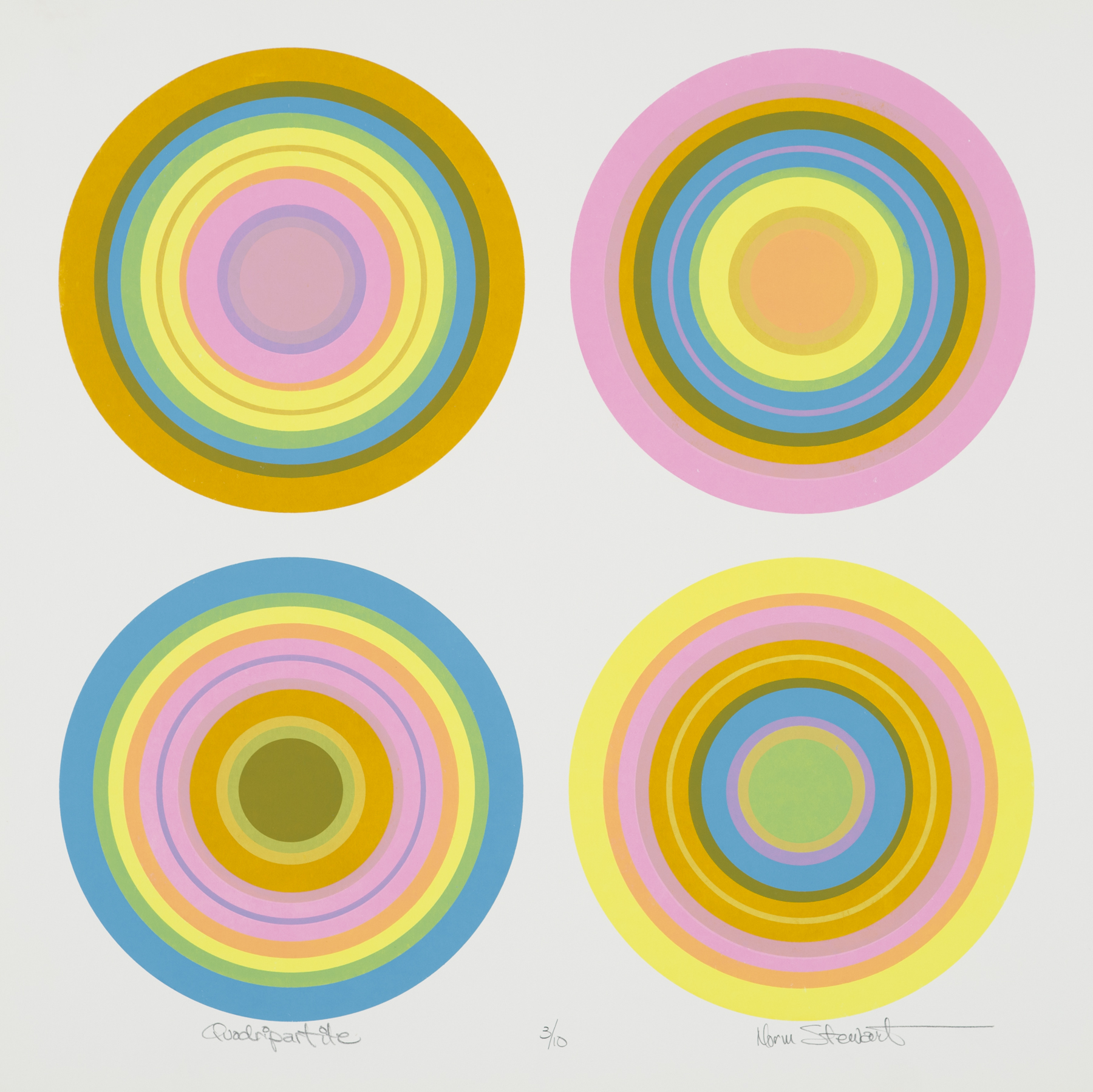 Quadripartite 1972, screenprint, 20” x 20”, ed: 10, POR