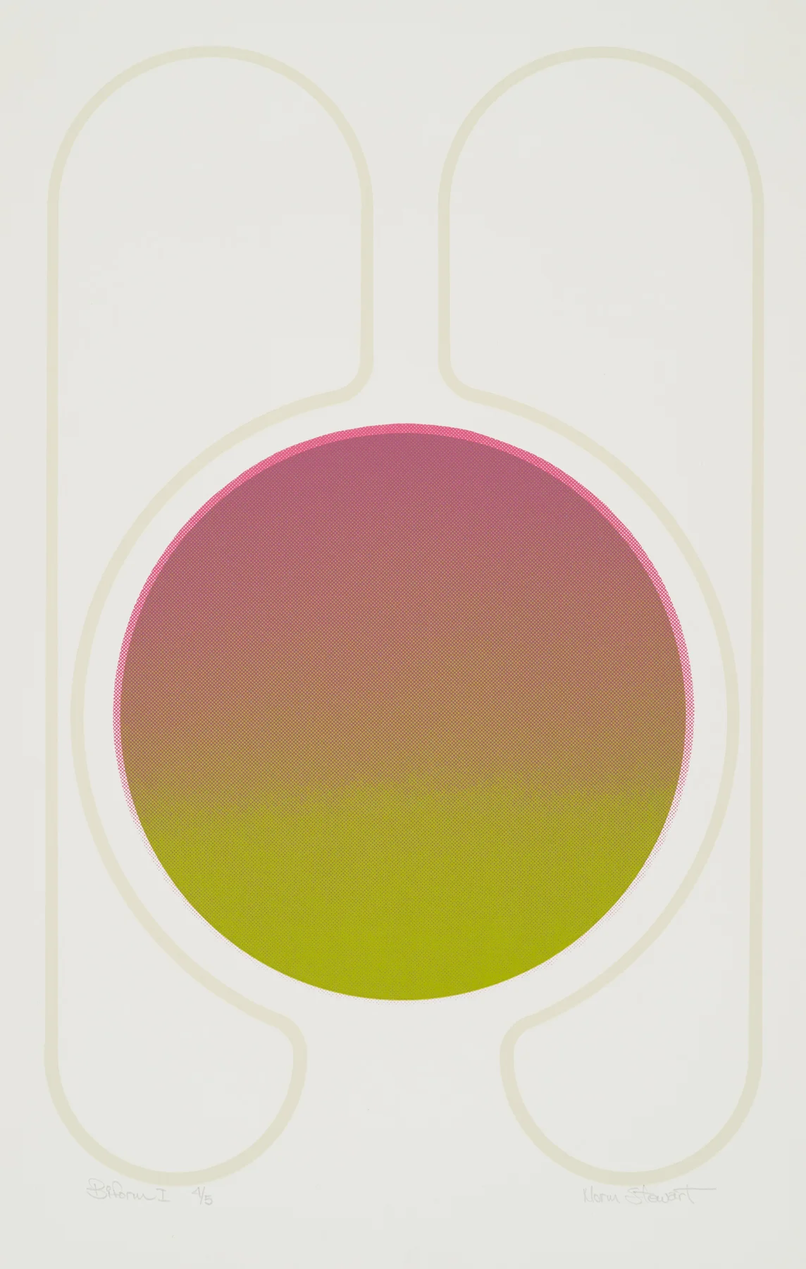 Biform I 1971, screenprint, 20” x 13”, ed: 5, POR (rare)