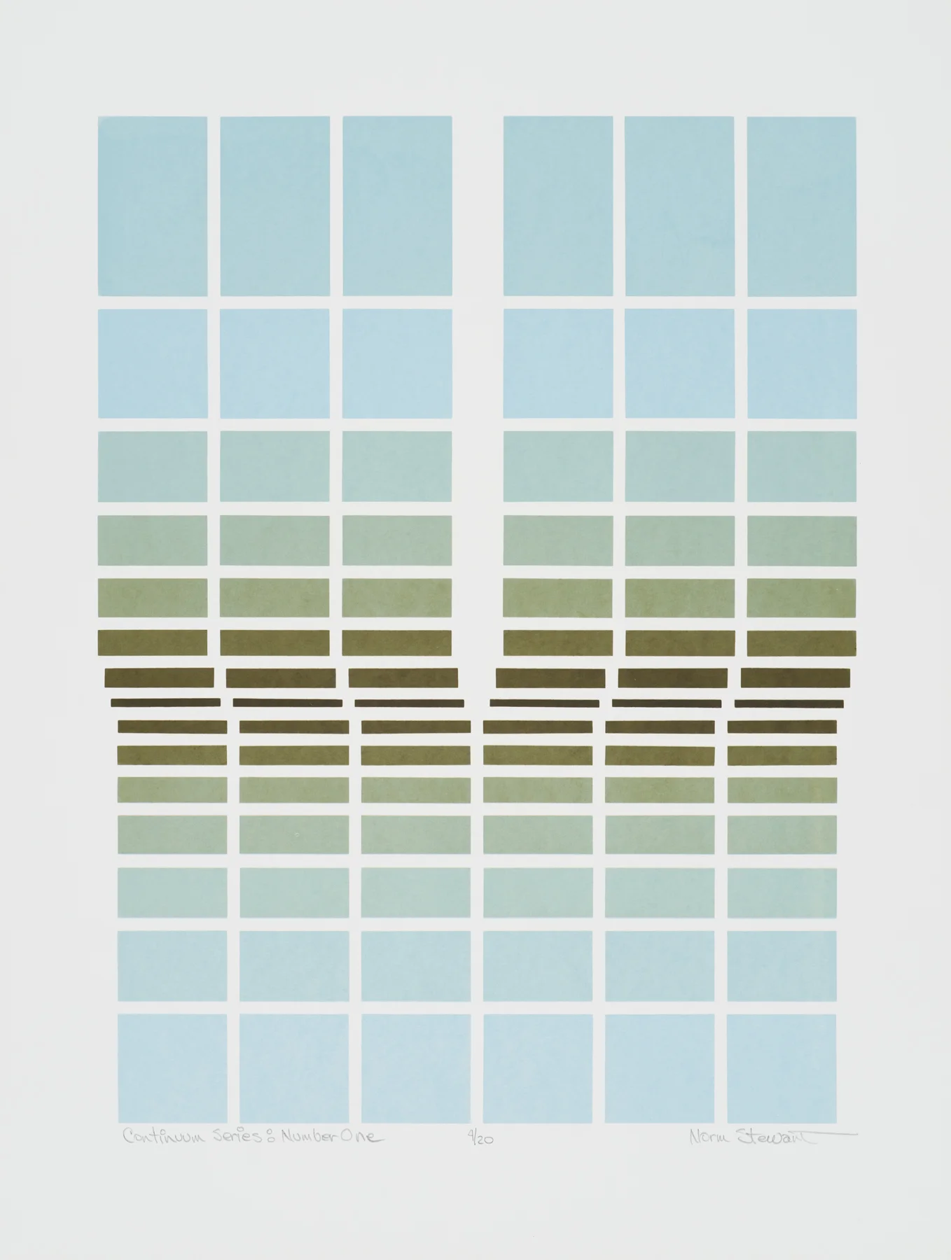 Continuum Series: Number One 1972, screenprint, 26” x 20”, ed: 20, POR