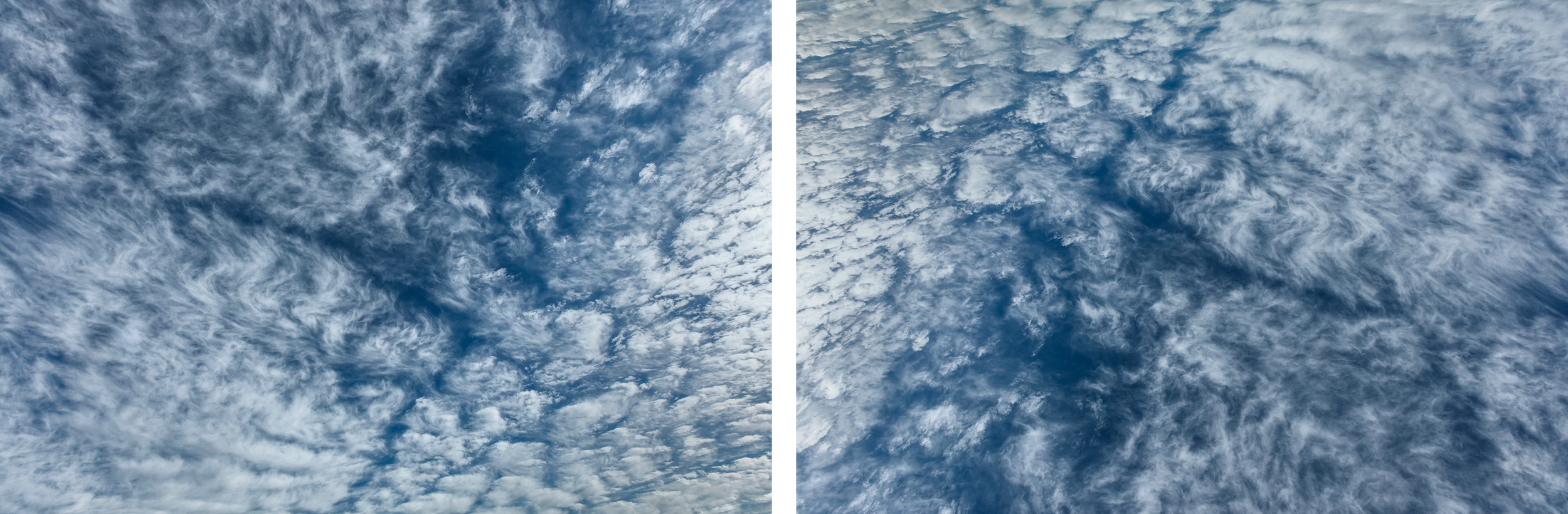    Cirrocumulus Sinistro   and   Cirrocumulus Dextra   2024, archival pigment prints, sh: 22” x 30”, ed: 20, $1500. each. 