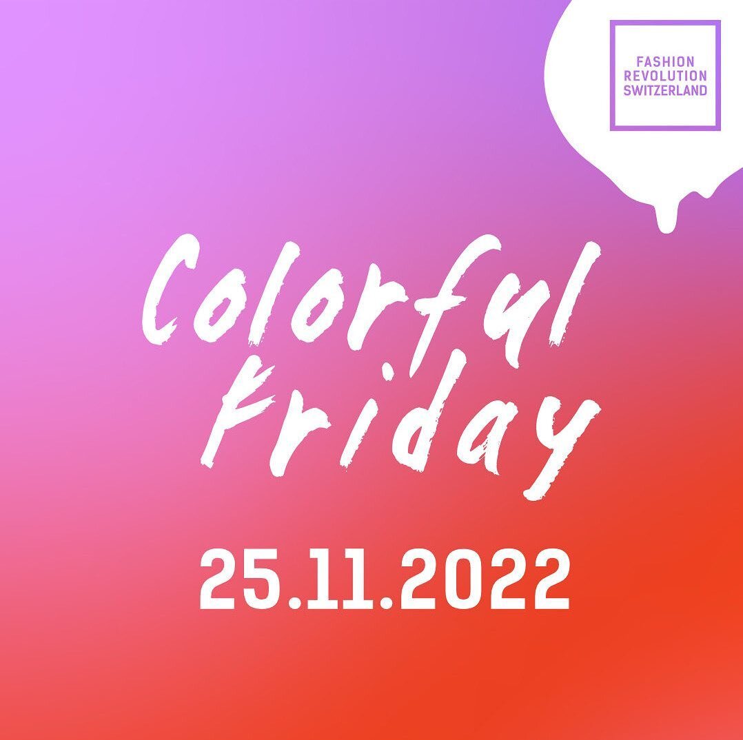 #ColorfulFriday ein Zeichen f&uuml;r einen bewussteren Konsum, damit der Black Friday kein schwarzer Tag f&uuml;r die Umwelt wird. #noblackfriday

Bei uns gibt es heute keine Rabattschlacht!  Wie in rund 80 weiteren Shops in der Schweiz, welche sich 