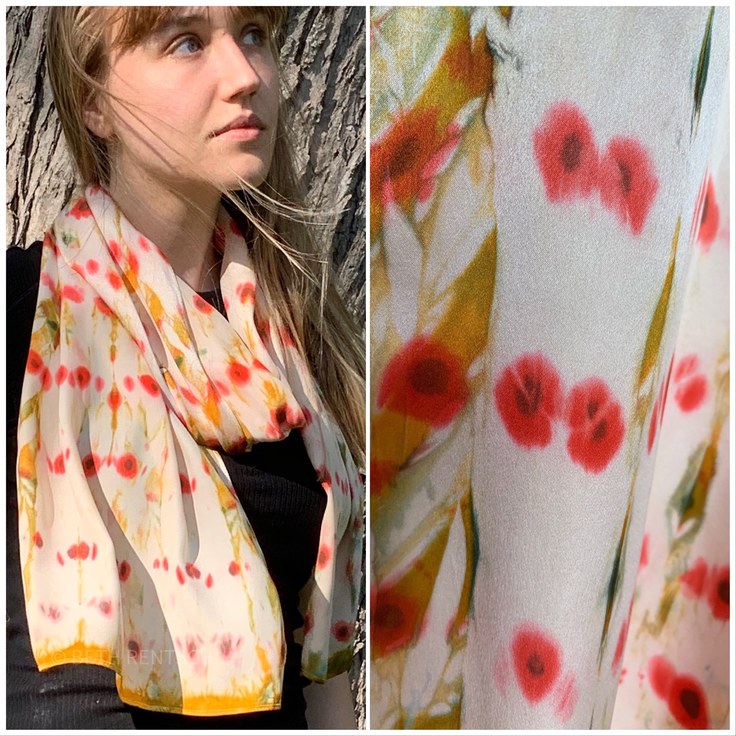 Beth Rentsch - Shibori silk scarf