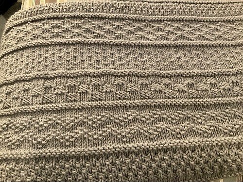 Elizabeth Ator knitted blanket