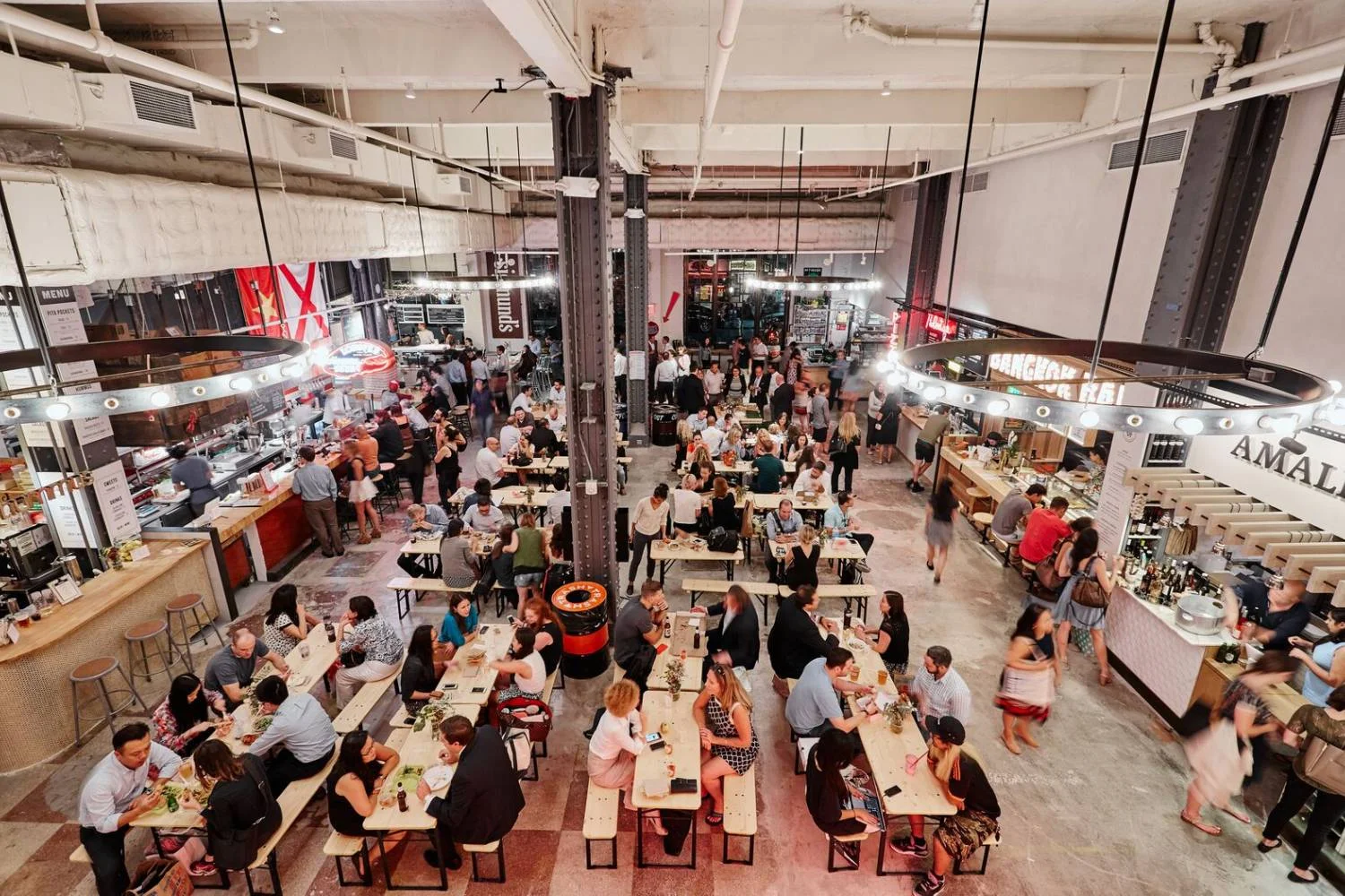 Urbanspace Vanderbilt dining hall offers hundreds of food options.