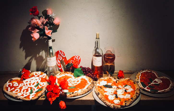 Roberta's Heart-Shaped Pizza & a Bottle of Wine Valentine's Special 