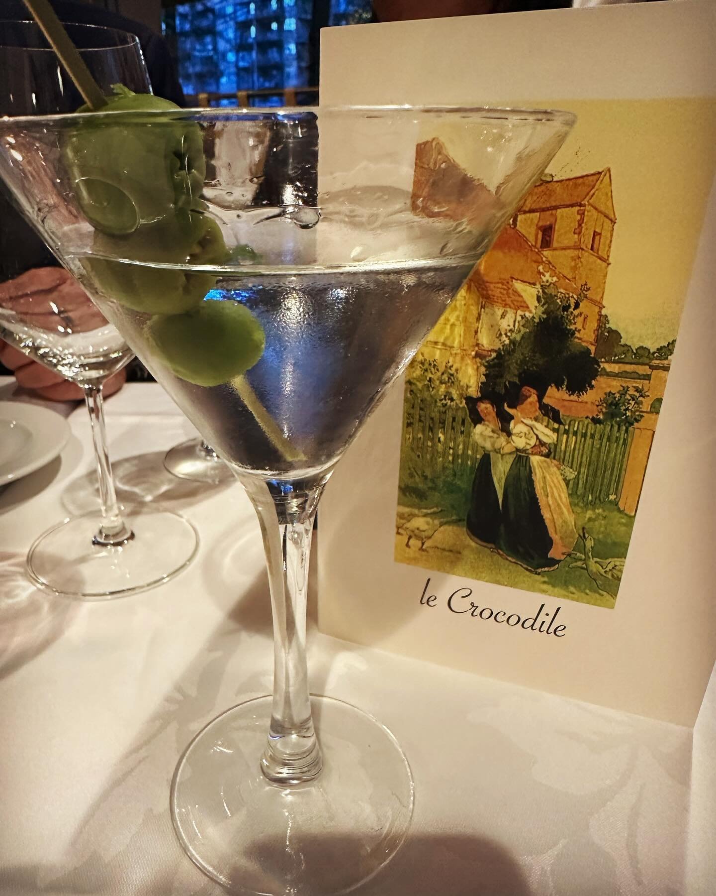 Shaken not stirred.  #martini  Cheers and sant&eacute; to Chef Michel Jacob of @lecrocodilerestaurant  Retiring tonight after 41 years. Un gros merci! ❤️