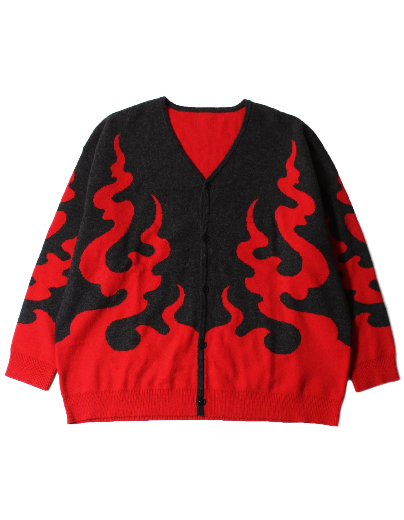 FLAME CARDIGAN - CHARCOAL