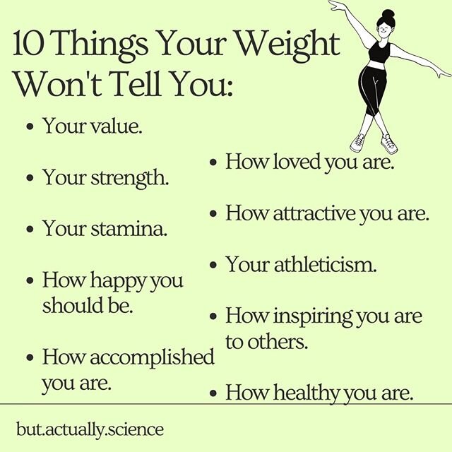 Ahh the freedom of caring less about that one data point that we tend to over focus on so much.

Your weight is only ONE PIECE OF THE PUZZLE, and it's really not that important, tbh.

I can't tell you how many people I have worked with that have thou