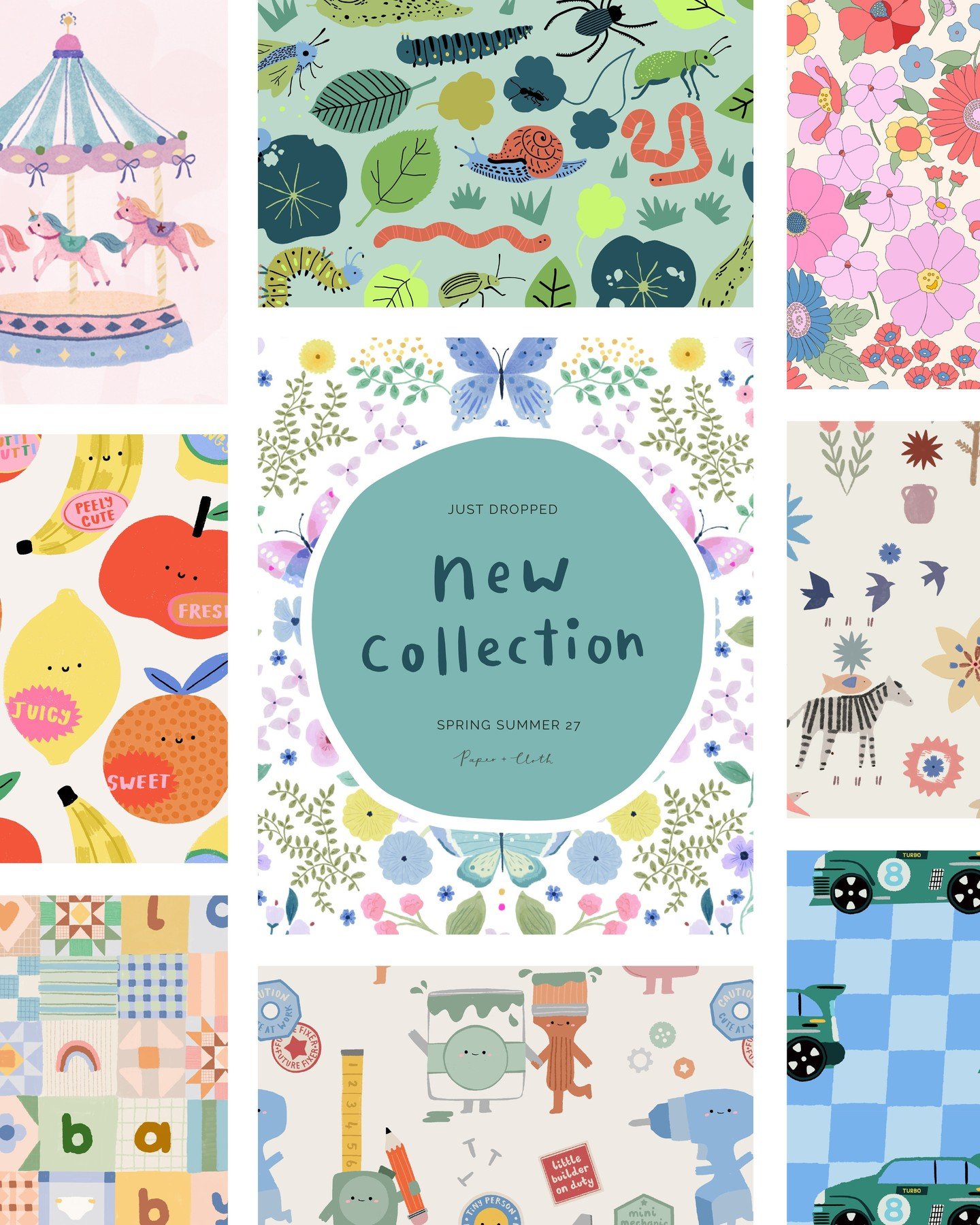 Introducing Our SS27 Collection! 🌻⁠
⁠
Our SS27 collection is here! Full of exciting new directions as well as reimagined classic conversationals, you can expect the sweetest sentimental newborn styles, lovely spring scenes, glorious garden florals, 
