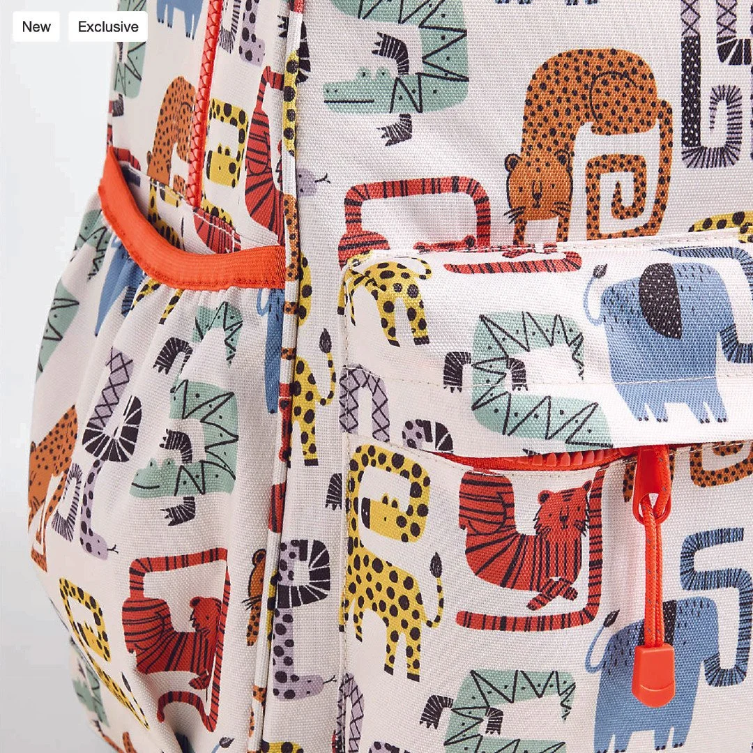 Spotted! 👀⁠
⁠
How awesome does our Safari set look in this backpack range? With fun shapes and bold colors, any kid would be the coolest one at school rocking this!⁠
⁠
And speaking of school, our Back-to-School collection has arrived! Packed with ex