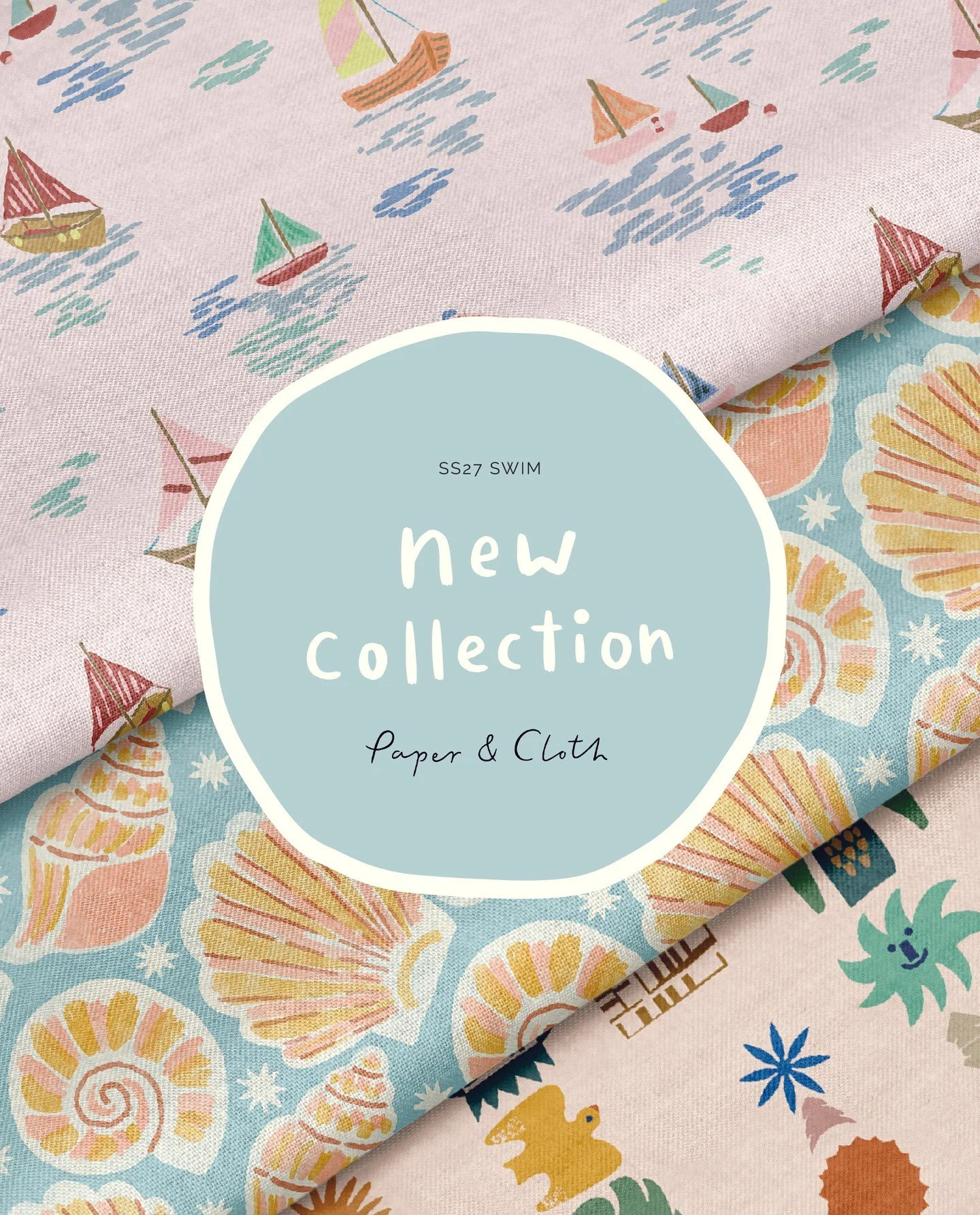 Summer is in full swing and we&rsquo;re embracing joyful colour palettes and sunny, seasonal themes! 🐚⁠
⁠
Our focus this season is on the Swim Collection&mdash;a curated selection of prints inspired by marine heritage, surfside getaways and timeless