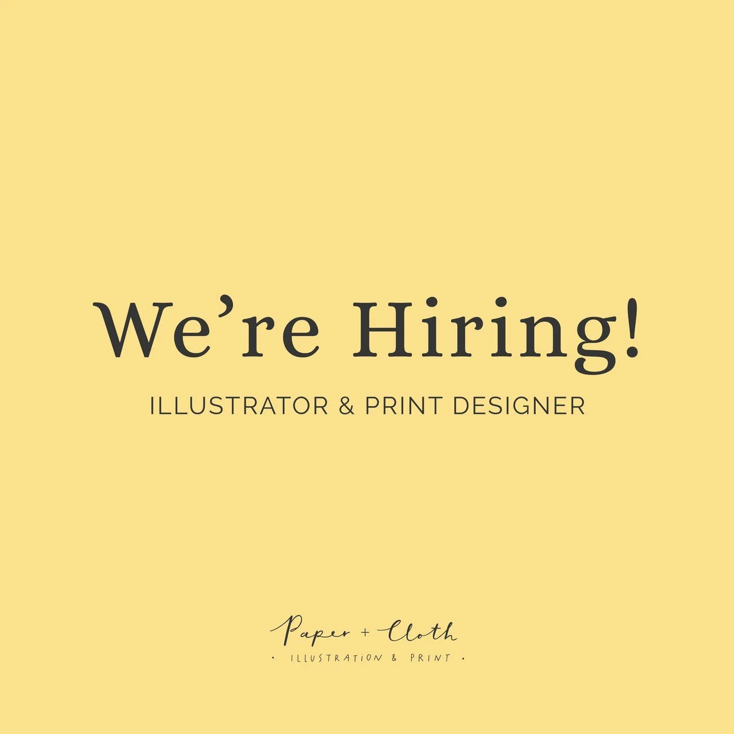 🚨 We're Hiring! 🚨⁠
⁠
Are you an utterly amazing illustrator who is passionate about the world of print, pattern, graphics and colour? We're looking for an experienced designer with strong drawing skills who can adapt to a variety of design styles, 