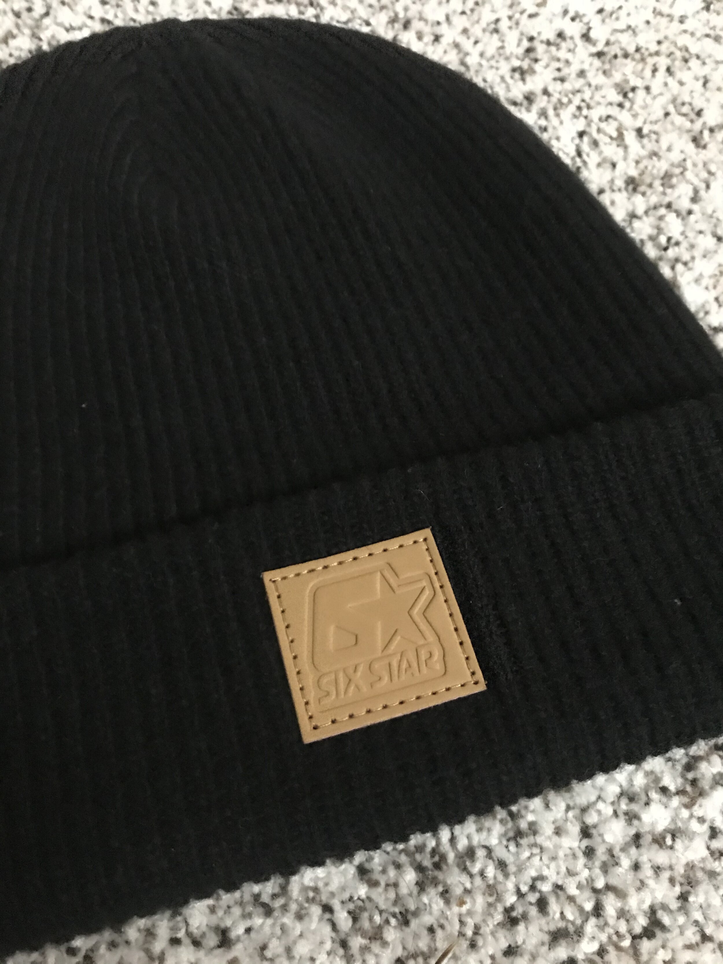 Leather Patch Beanie