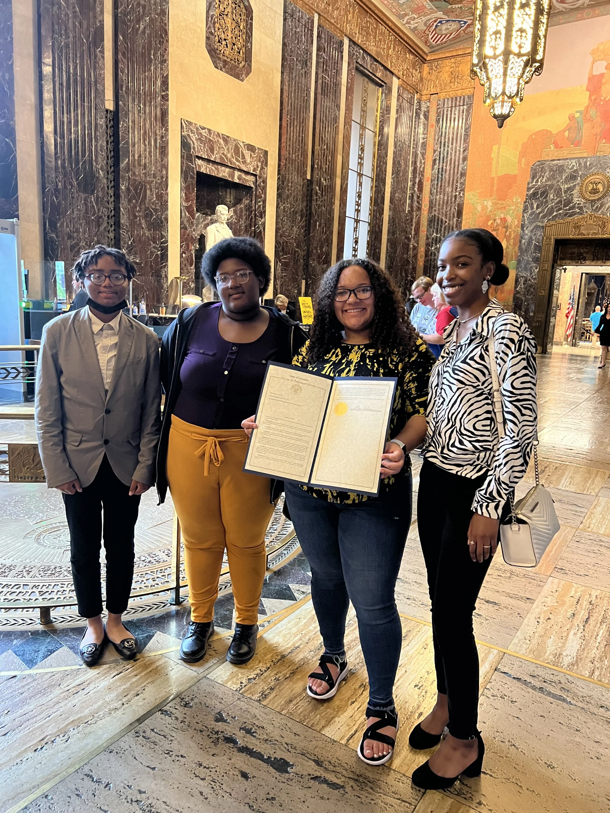 Advocacy Day at the State Capitol with Youth from our Louisiana Youth for Health Justice Council!
