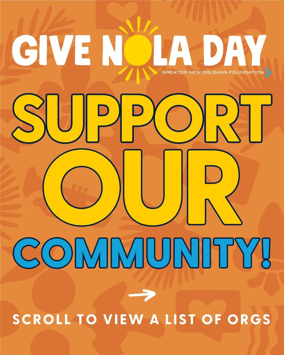 🟡 #GiveNOLADay is finally here! 🟡 Today, your timeline is probably full of organizations highlighting the important role your support plays in their work. This is what community looks like; when we choose to invest in each other and fuel the organi