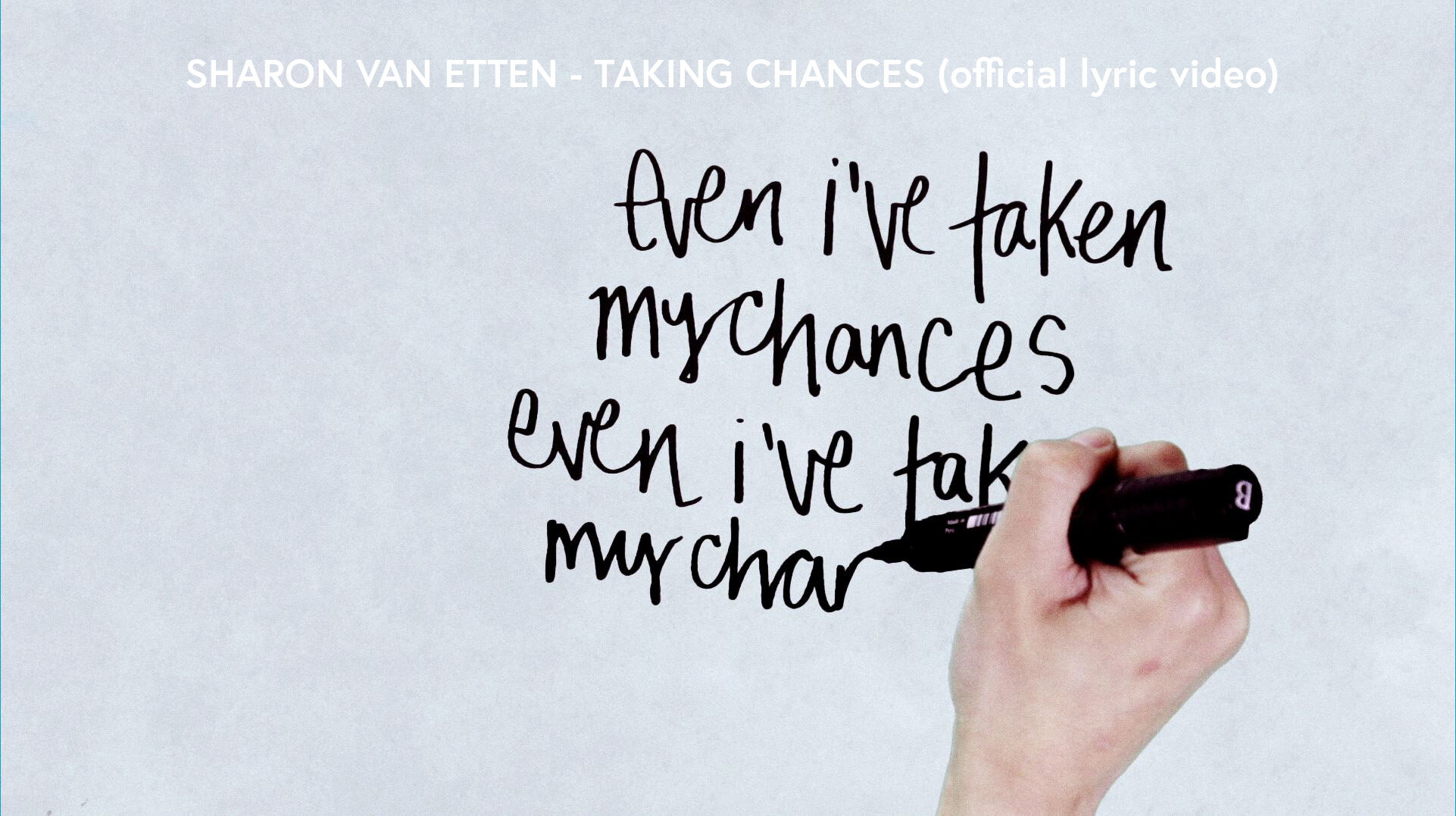 Sharon Van Etten - Taking Chances (official lyric video)