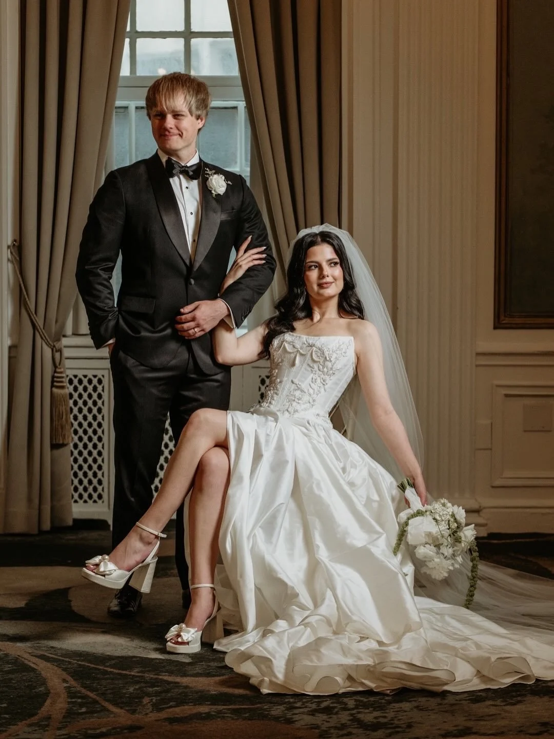 Nearly one year ago two high school sweethearts tied the knot at the iconic @fairmontpalliser . Having this wedding featured in PRINT in the 2026 spring/ summer issue of @rockymtnbride is the icing of the cake! I loved working with F&amp;M - their at