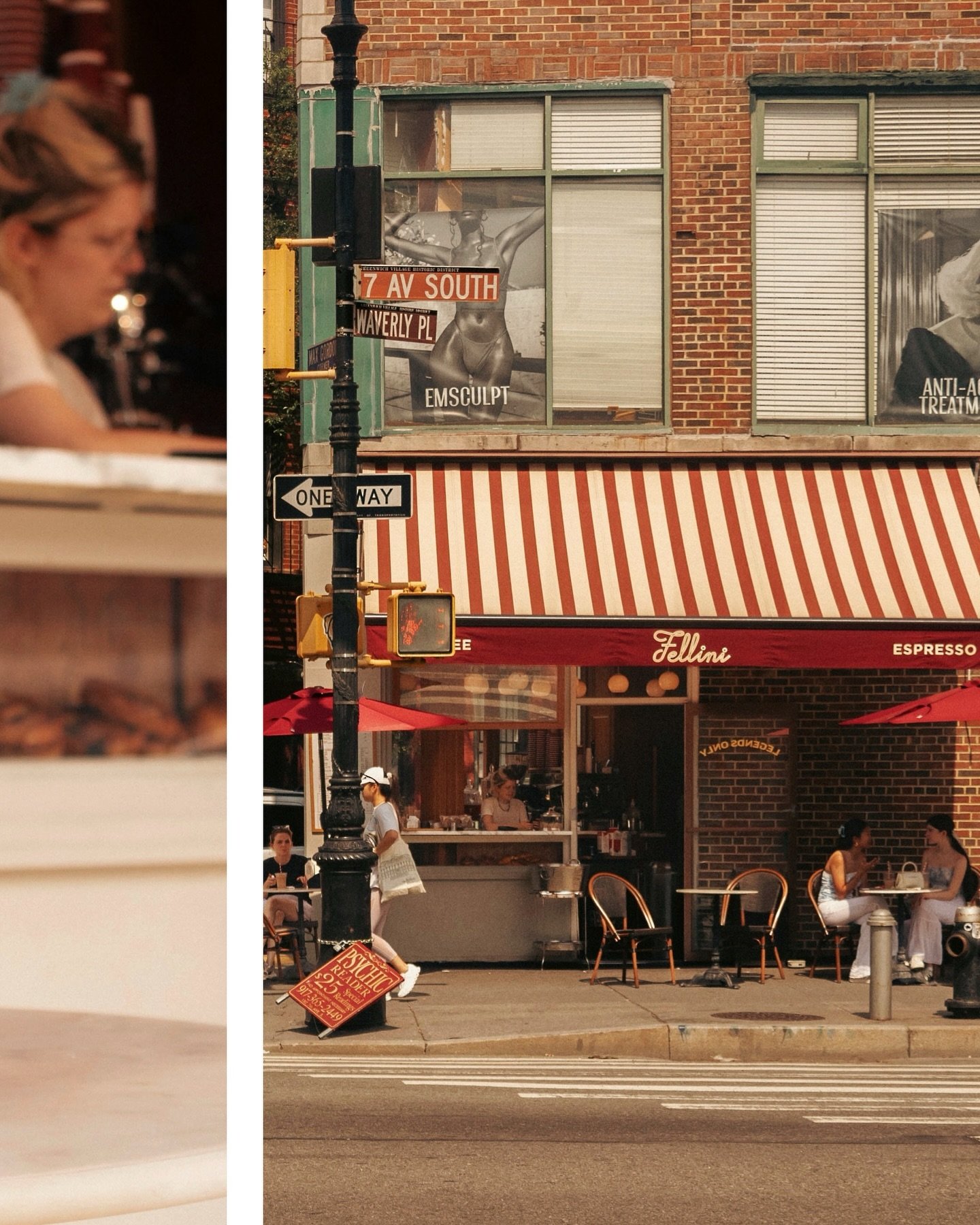 fave people-watching spot 👌🏼
📍Fellini Coffee &mdash; West Village 
.
.
.
#nyccoffeeshops #fellinicoffee #westvillagenyc #prettycitynewyork #onlyinnyc #pursuepretty #ａｅｓｔｈｅｔｉｃ