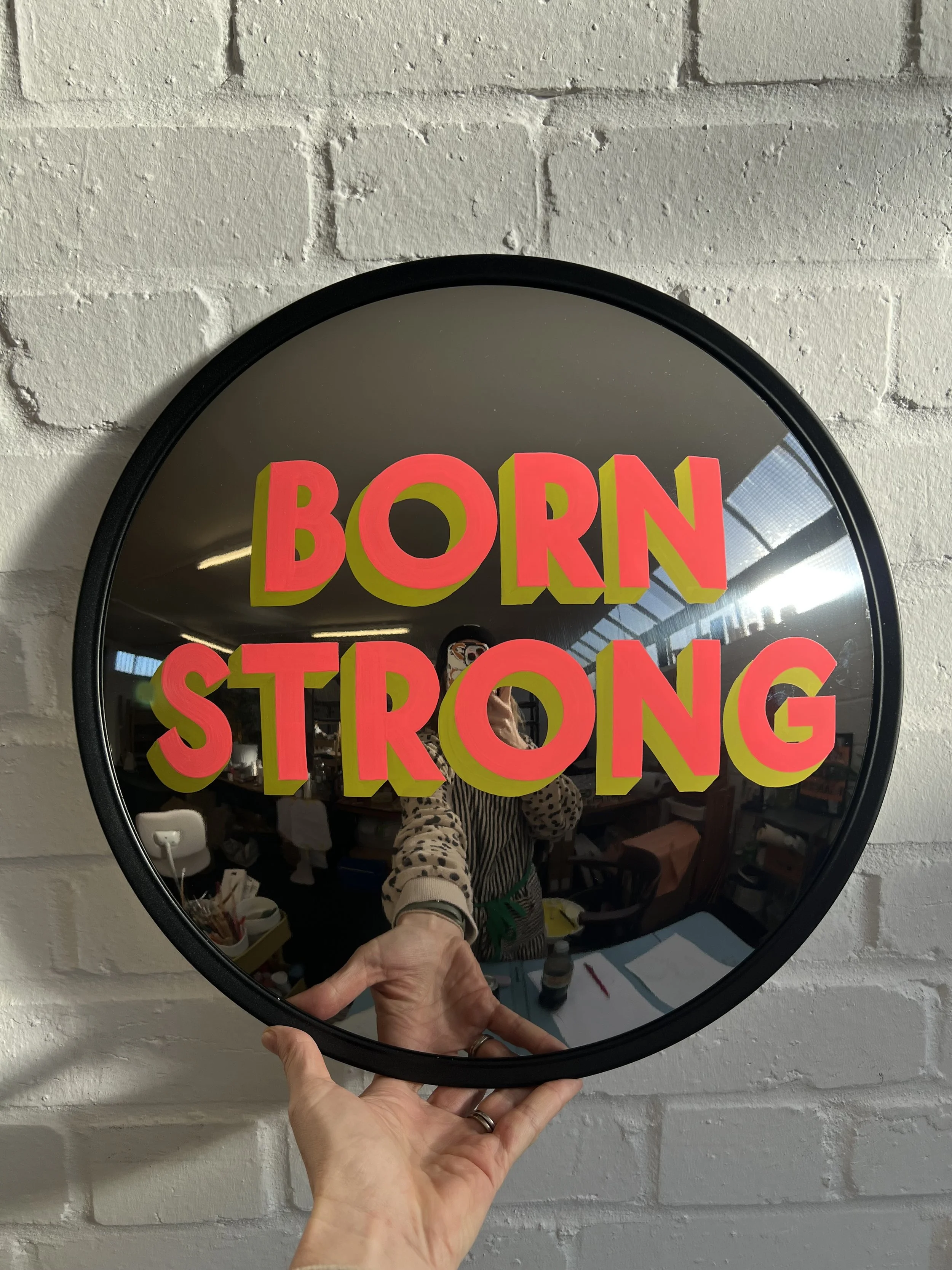 BORN-STRONG-NEON-PINK-ACID-GREEN-CONVEX-MIRROR2.jpeg