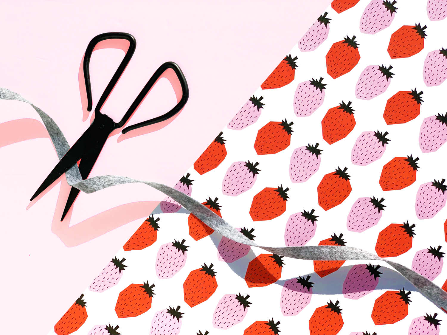 Strawberries Wrapping Paper Sheet — HOORAY ALL DAY