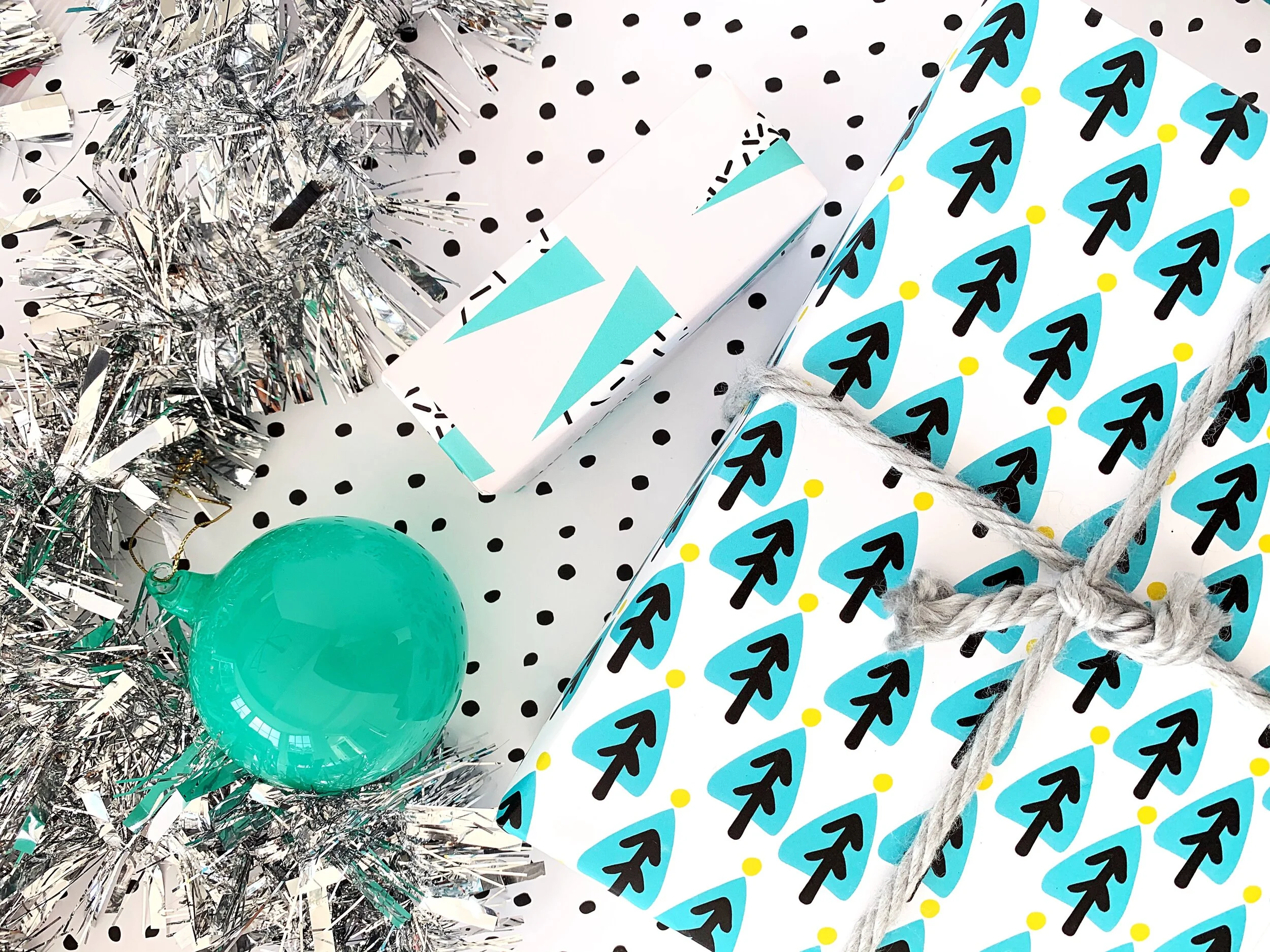 Wrapped Presents Green Trees Dotty Sprinkle.JPG