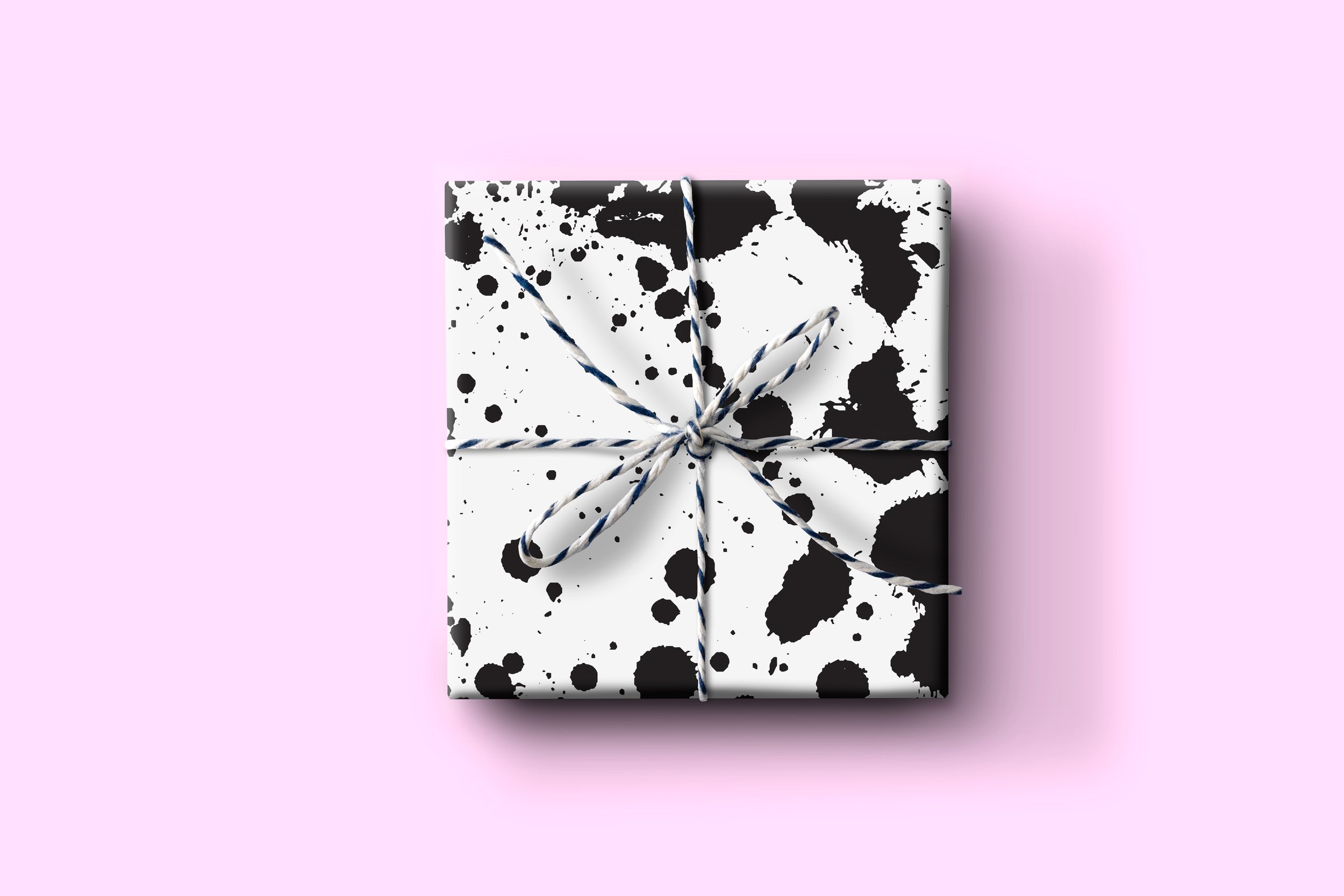 Splatter Wrapping Paper Sheet - Black & White — HOORAY ALL DAY