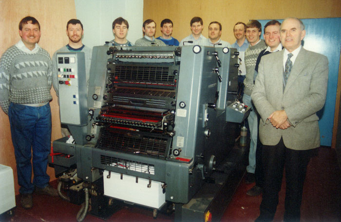 New Heidelberg printing press in 1990