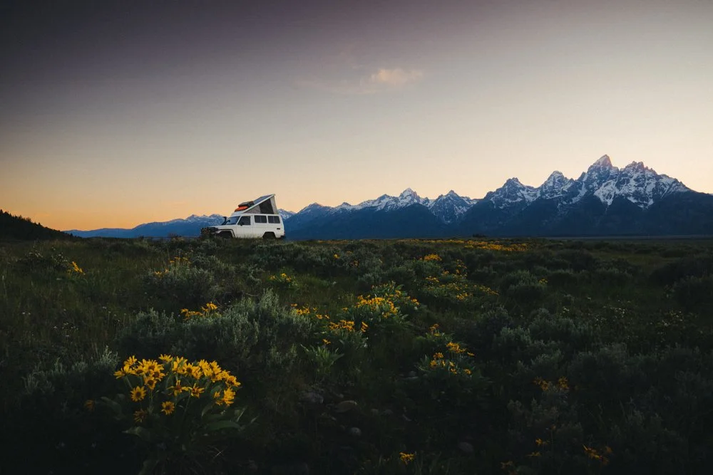 Land Cruiser Goes Spring Camping in the Grand Teton National Park