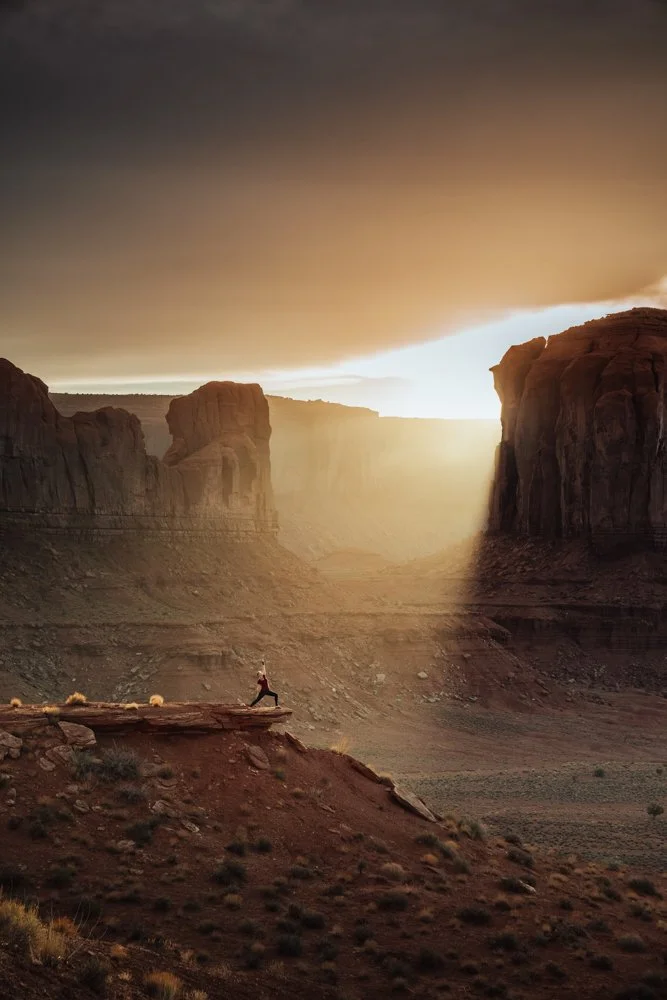 Ray of Light at Monument Valley - Vertical