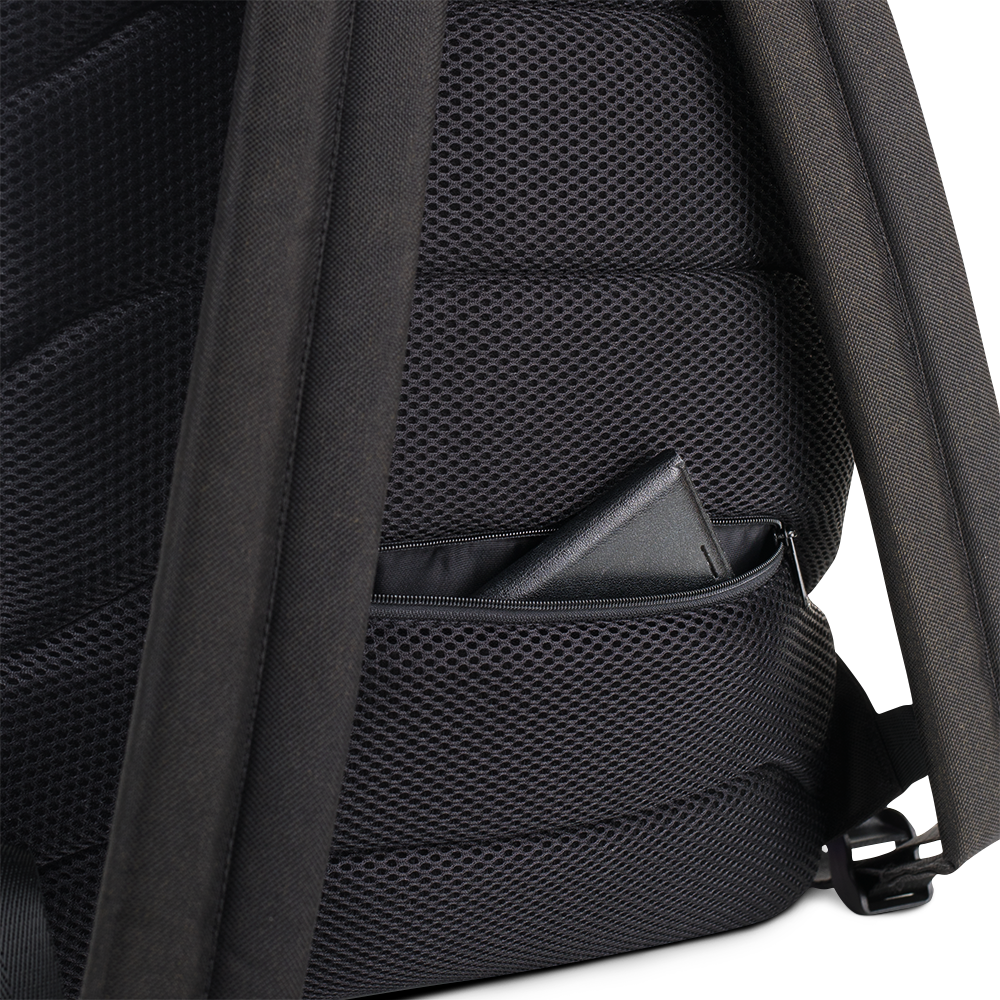 backpack with hidden back pocket