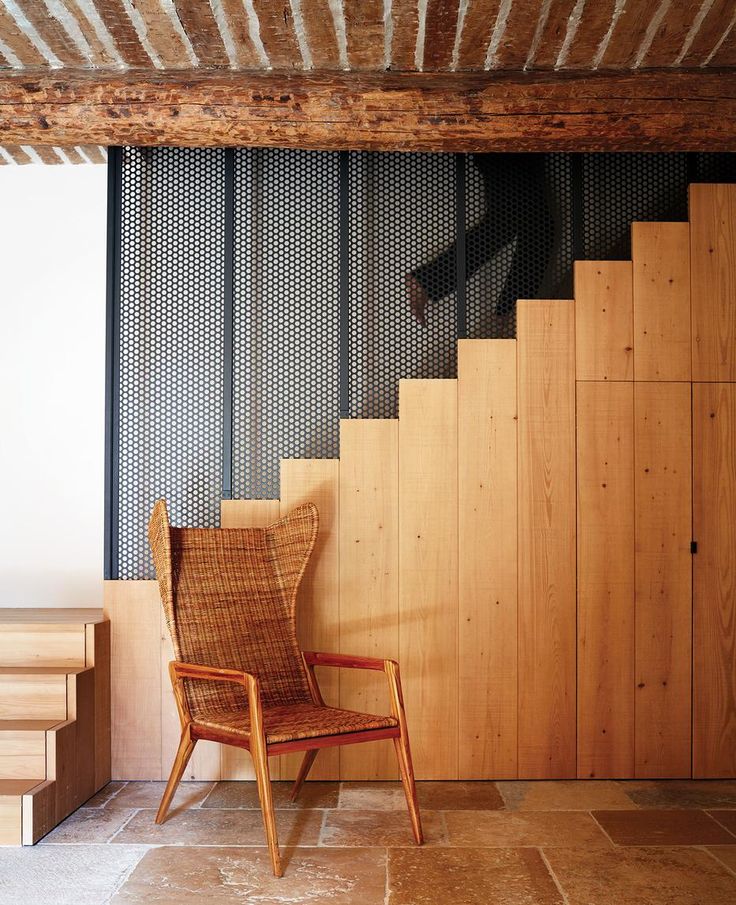 Texture: Wood and Metal Staircase