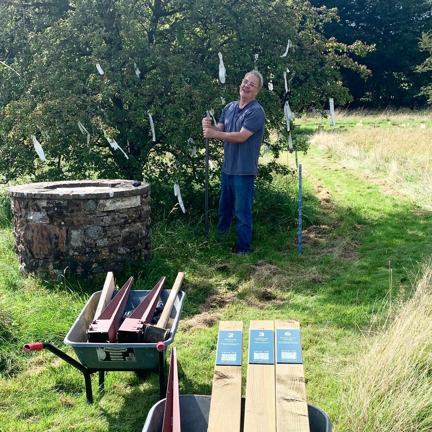 #7stations almost completed! Ted and Rosa working on the finishing touches 😆👍
We look forward to sharing with you all. Come to our next event on the 18th of September - 
Mabon / Equinox / The International Day of Peace.  Please email us for more in