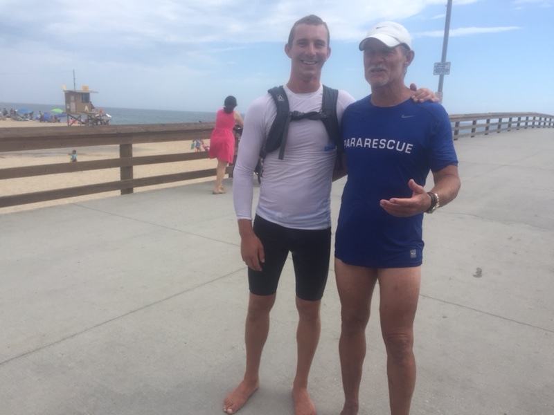 Quest: 23 mile run-swim-Run -Swim: 9 hours Pic with David Coy who is a Pararescue trainee