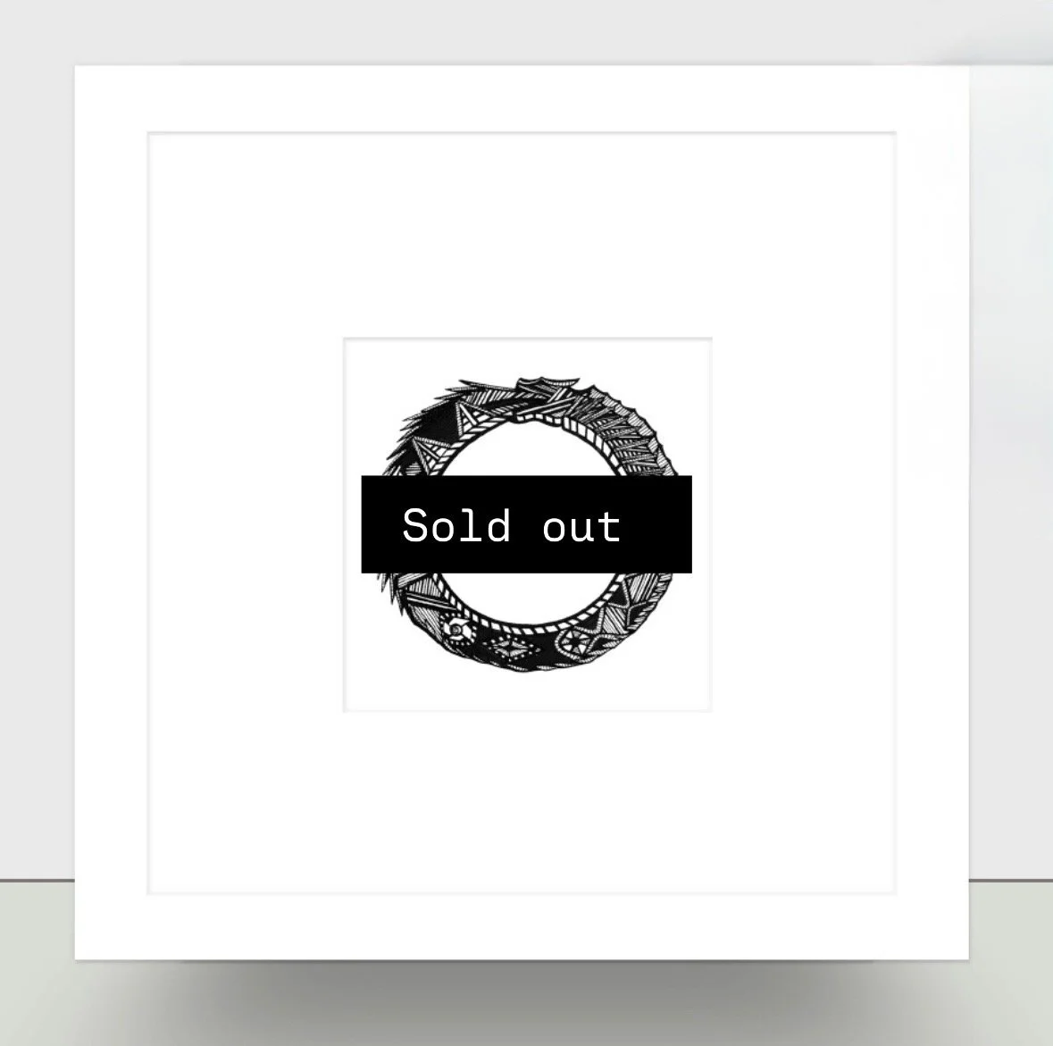 (Ouroboros) Framed Hand Embellished Art Print ~ 055