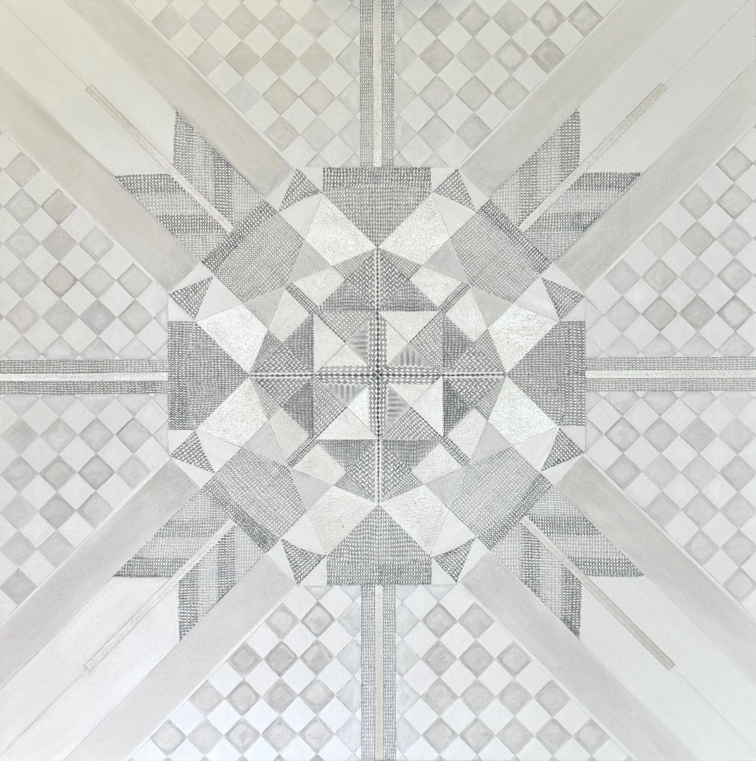 Oil, graphite, titanium on canvas 36"x36"