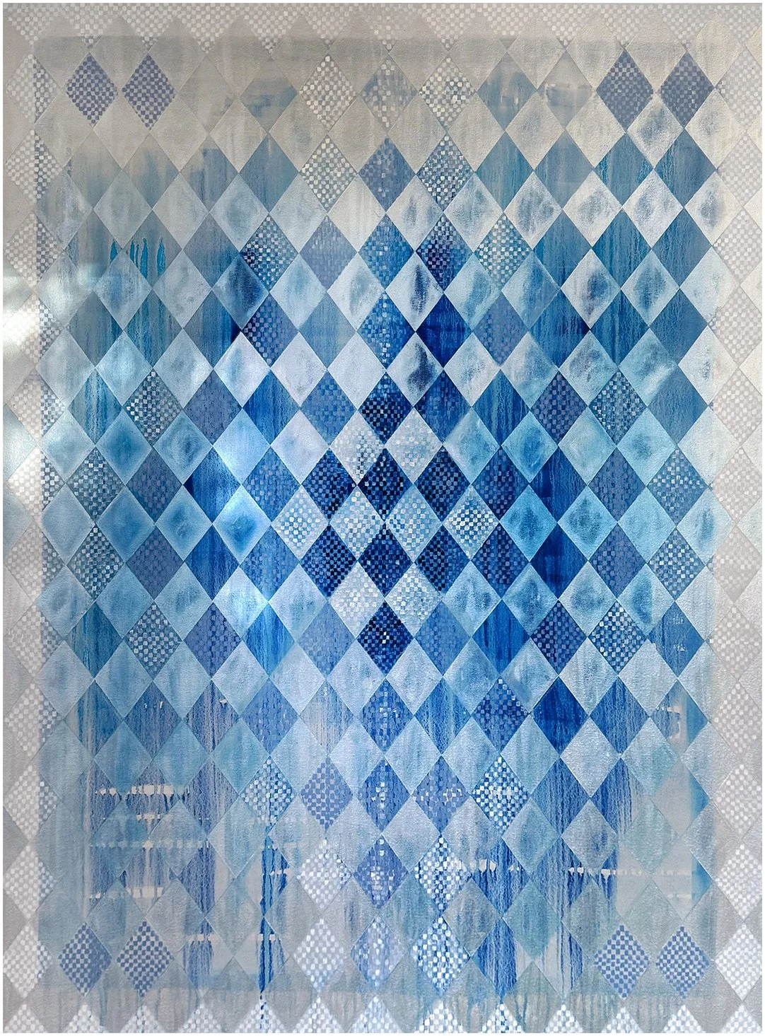 MICA -INFUSED OILS, INTERFERENCE OILS & GRAPHITE ON CANVAS 48"X36"