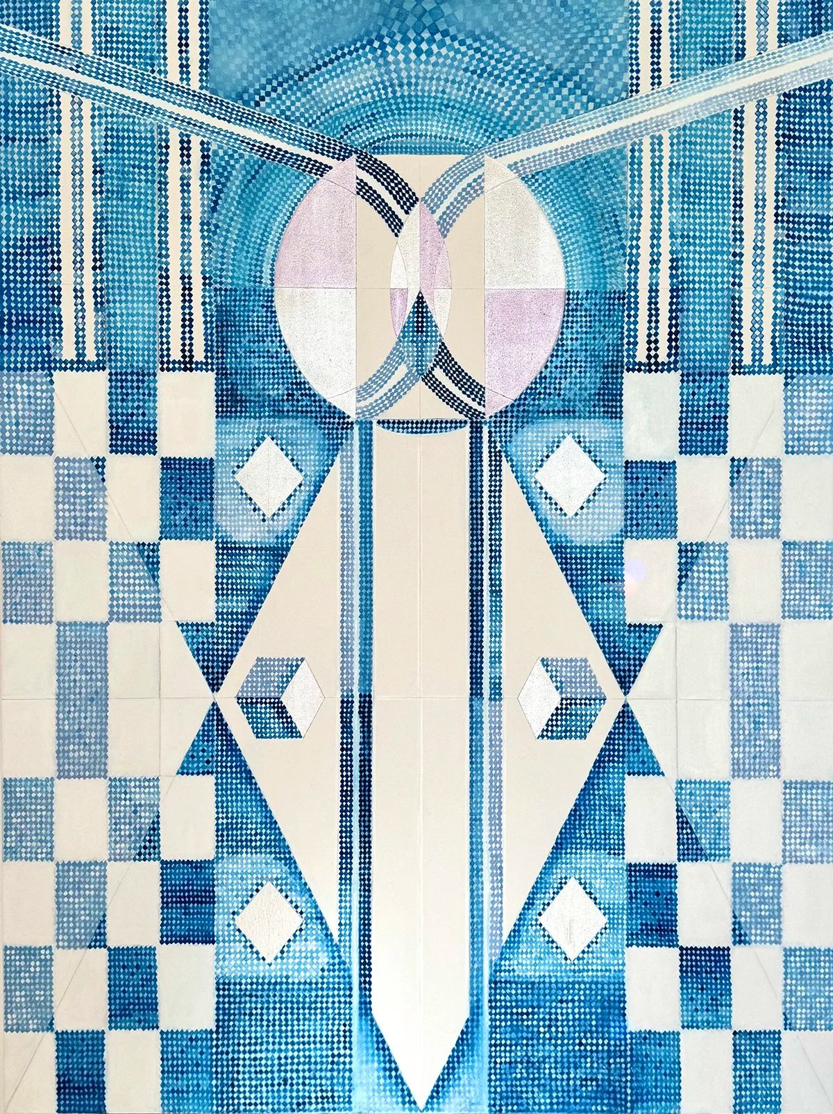 Oil and Mica infused oils on Canvas 48"x36" 