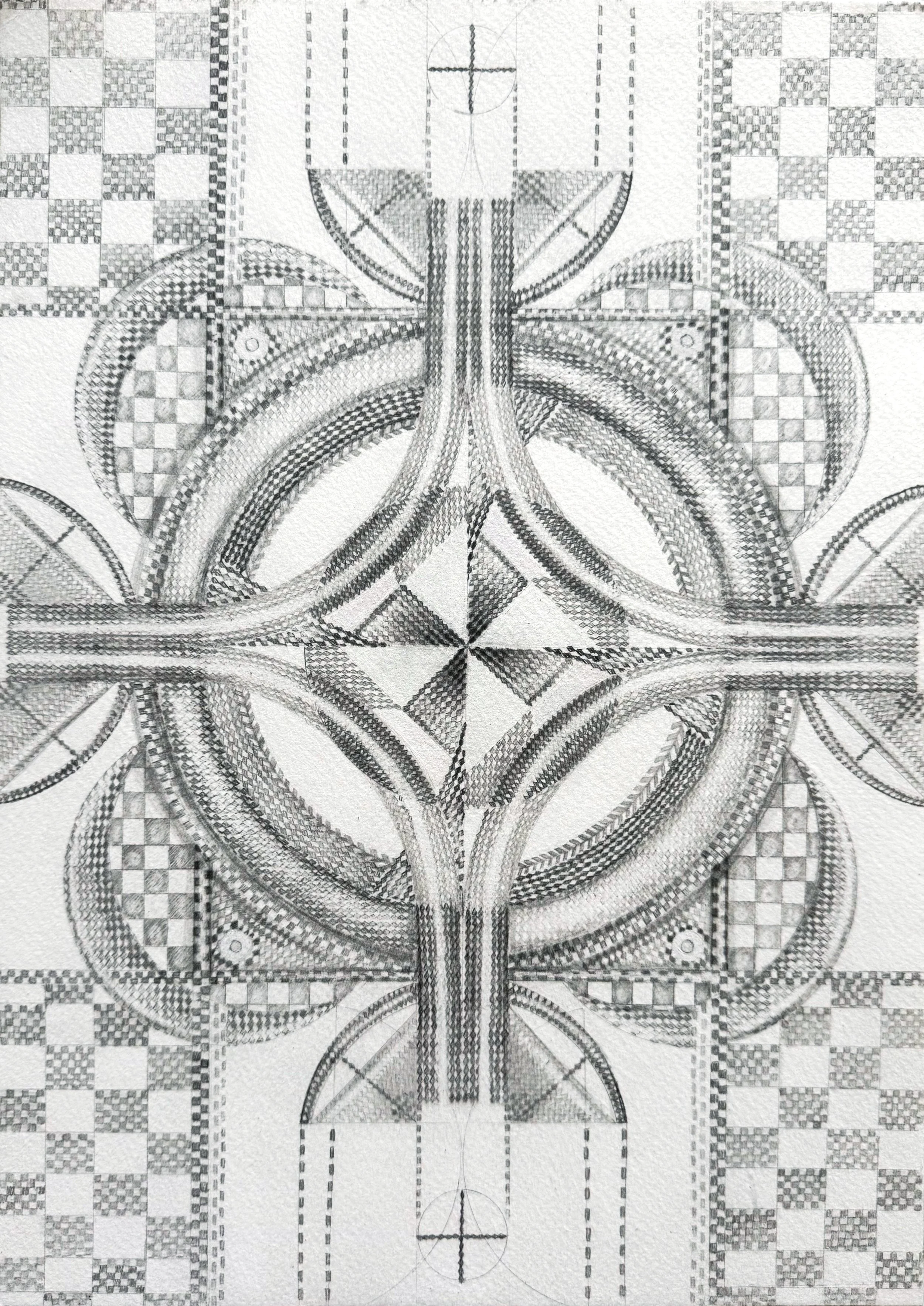 Graphite and Iridecsent gouache on 100% cotton paper 300 GSM 18"x14"