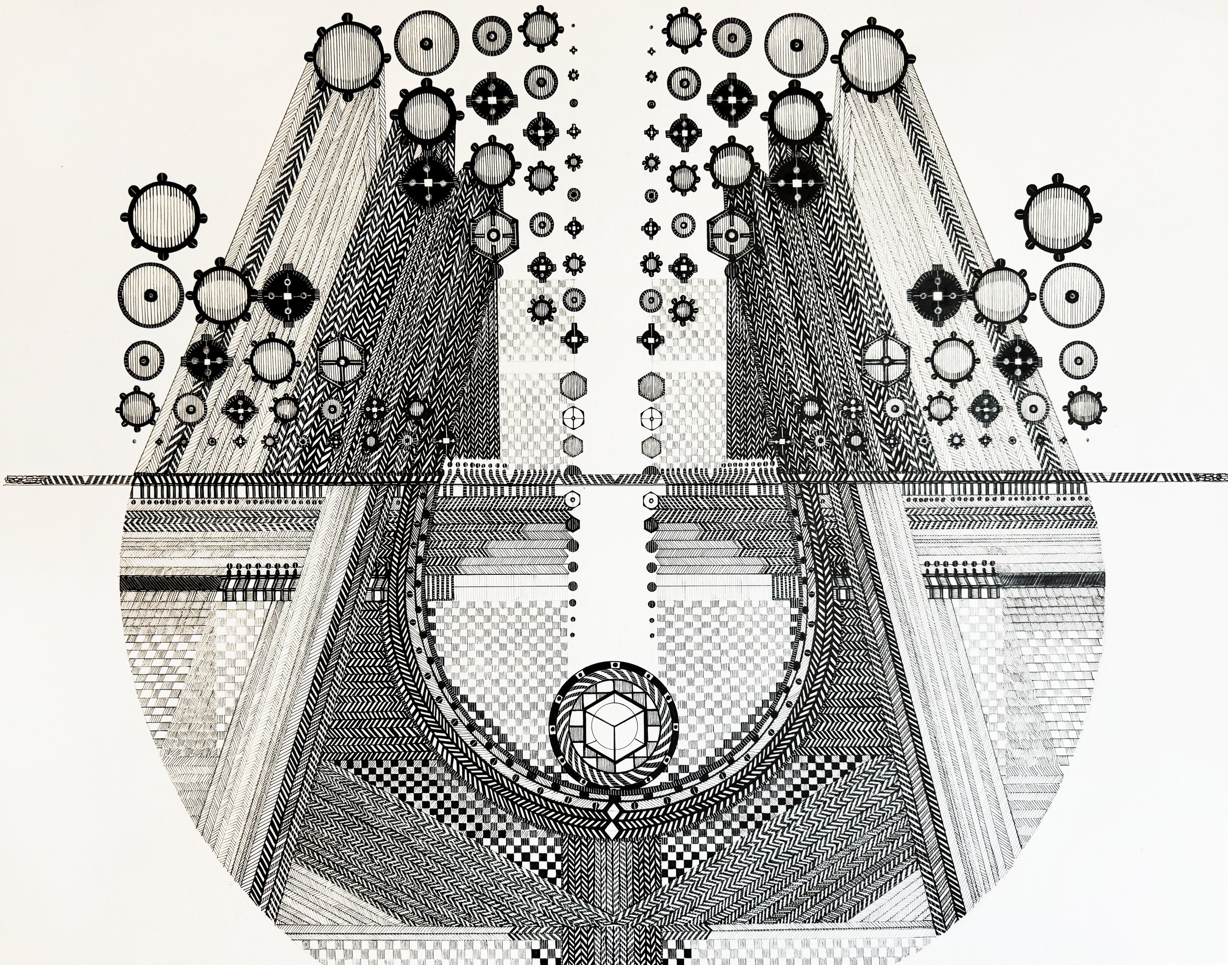 The Descent: ORIGINAL large Ink Drawing – 18"x24"