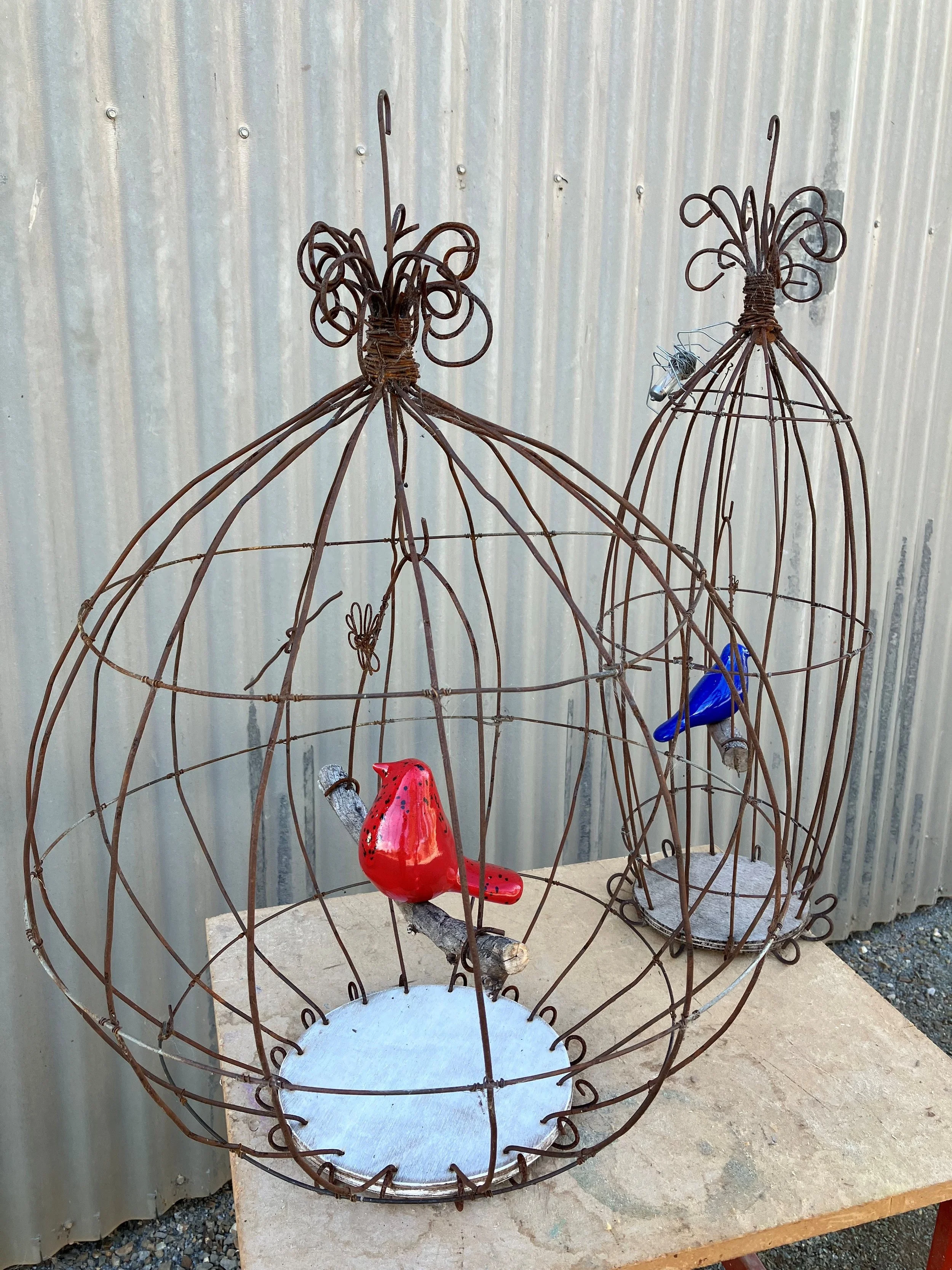 Rustic Wire Birdcage