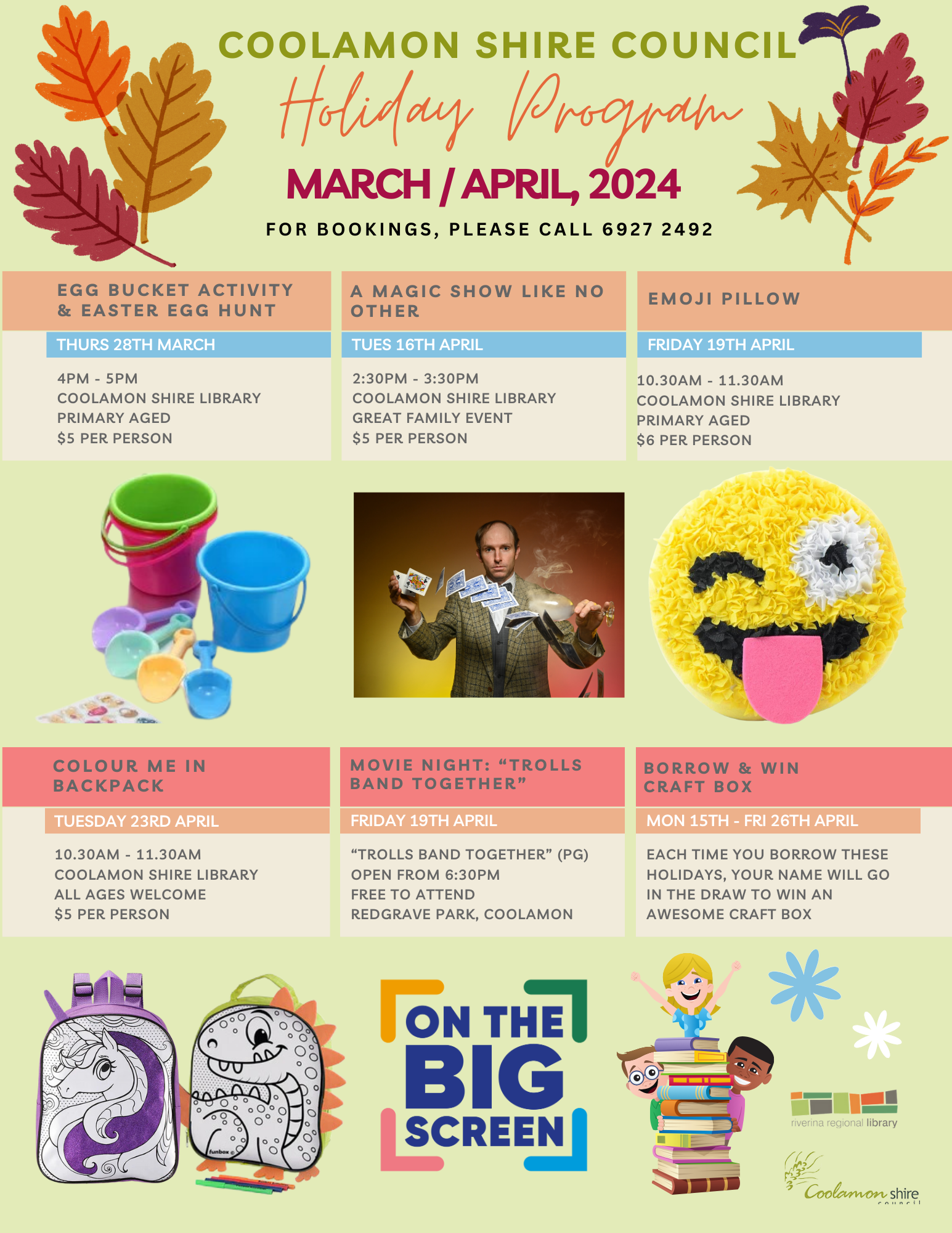 School Holiday Program at the Coolamon Library — Visit Coolamon Shire