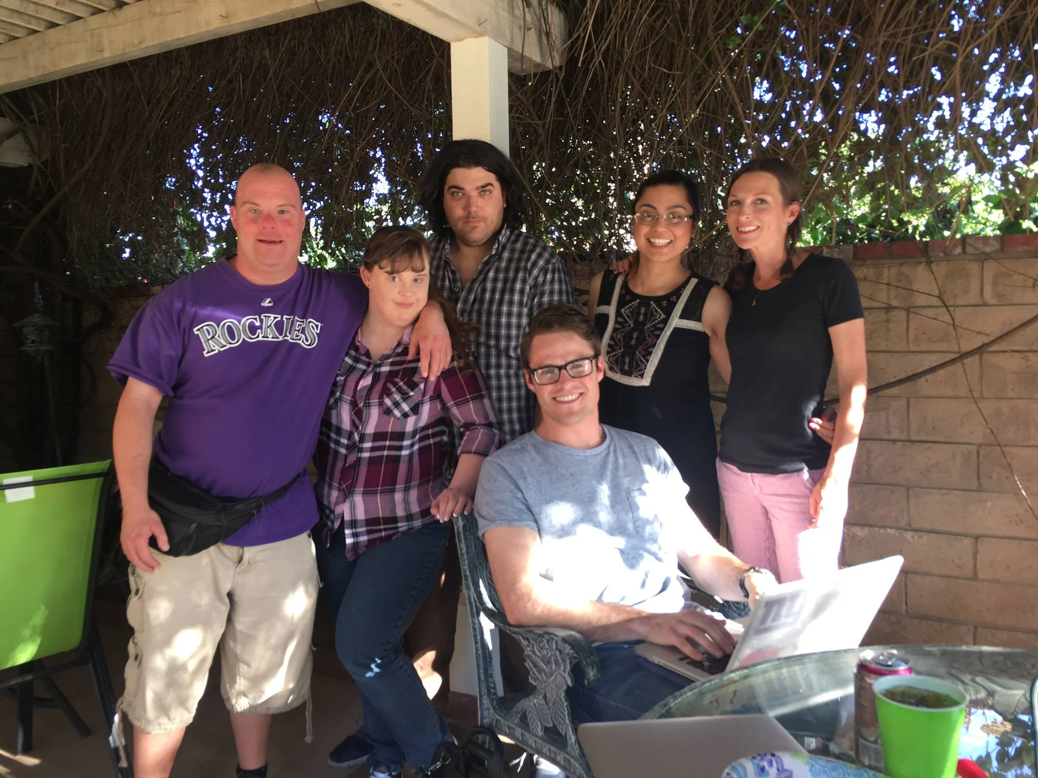Bella with writing staff and cast from the award winning Whitney's Wedding.